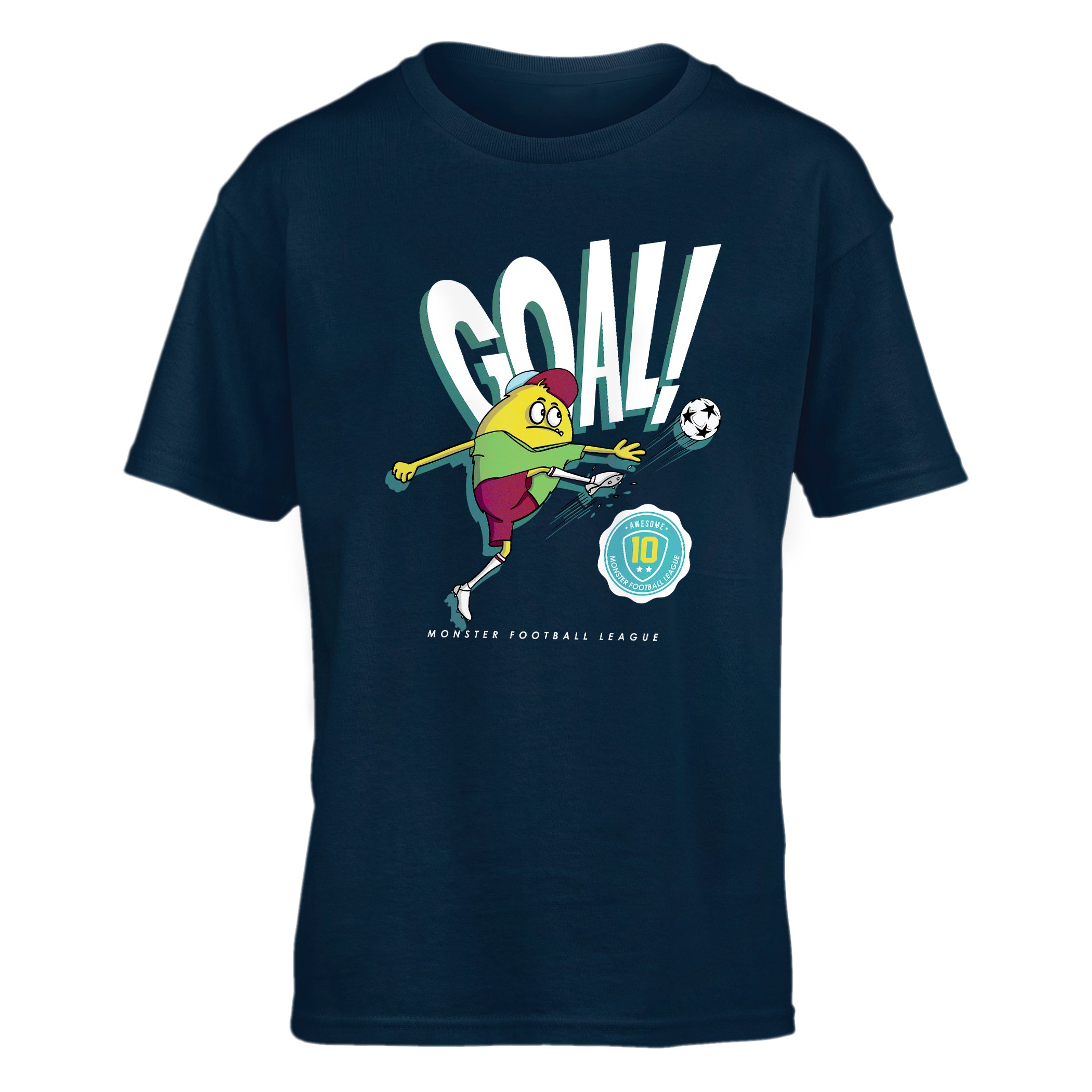 T-Shirt Enfant But de Football Monstre