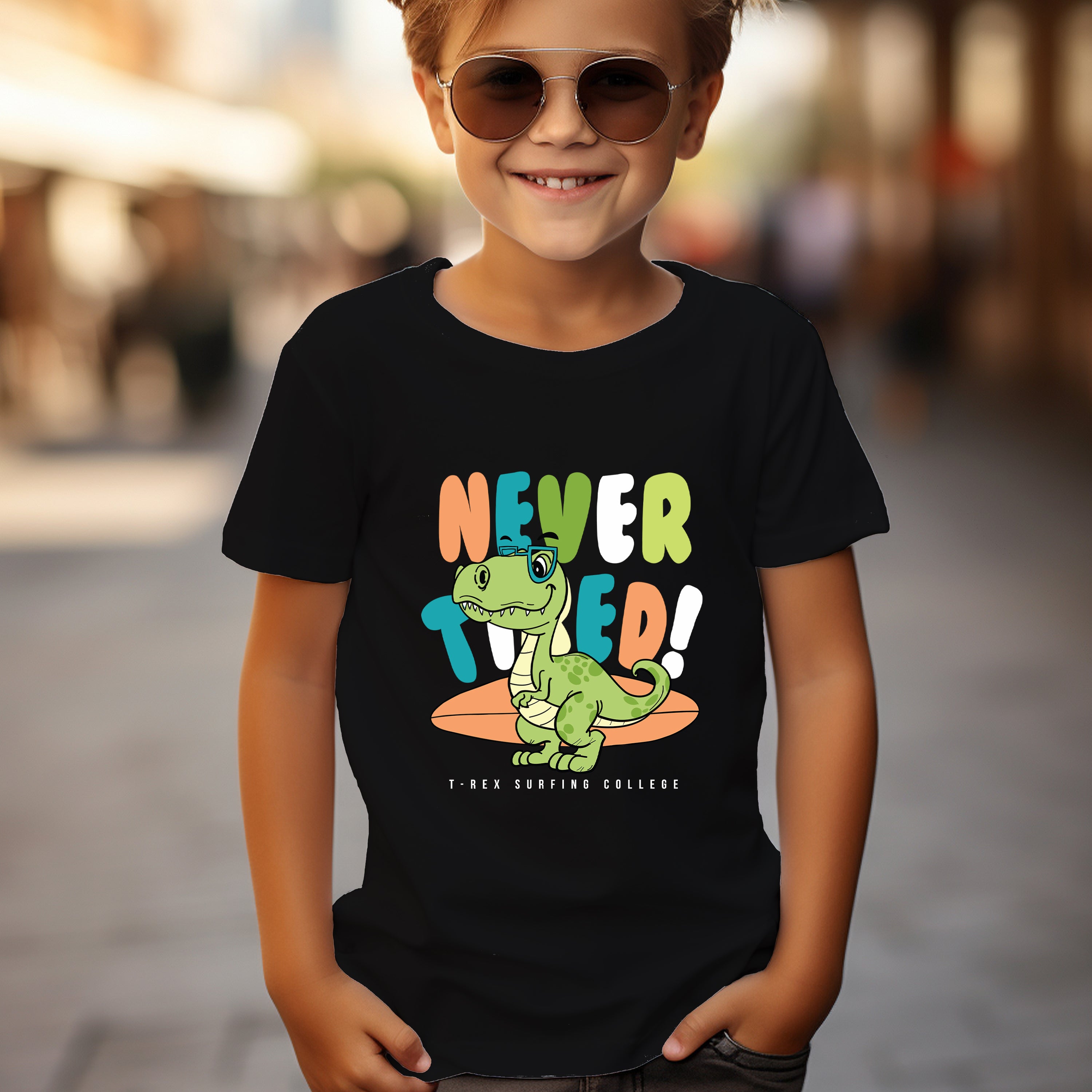 Kid T-Shirt Never Tired