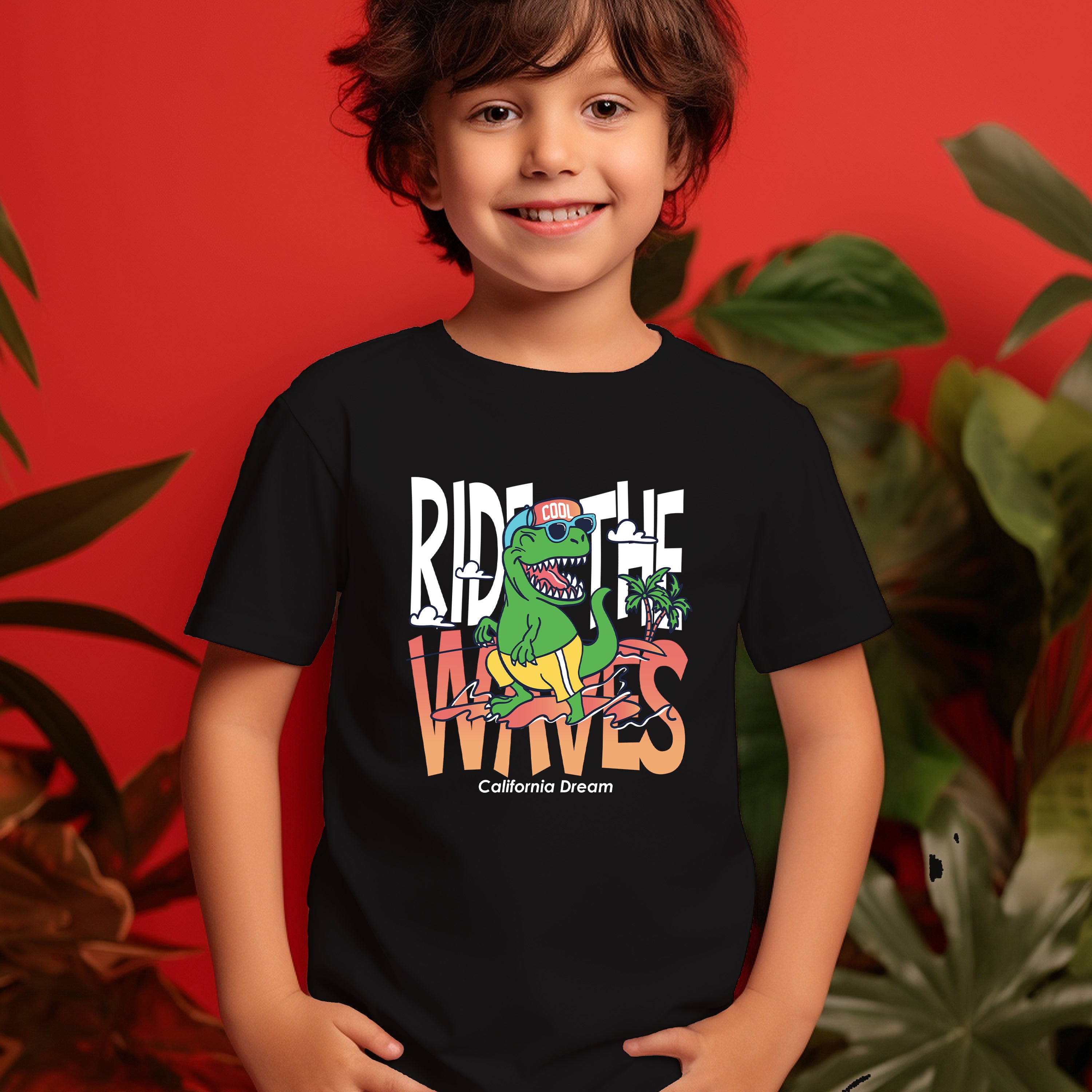 Kid T-Shirt Ride The Waves