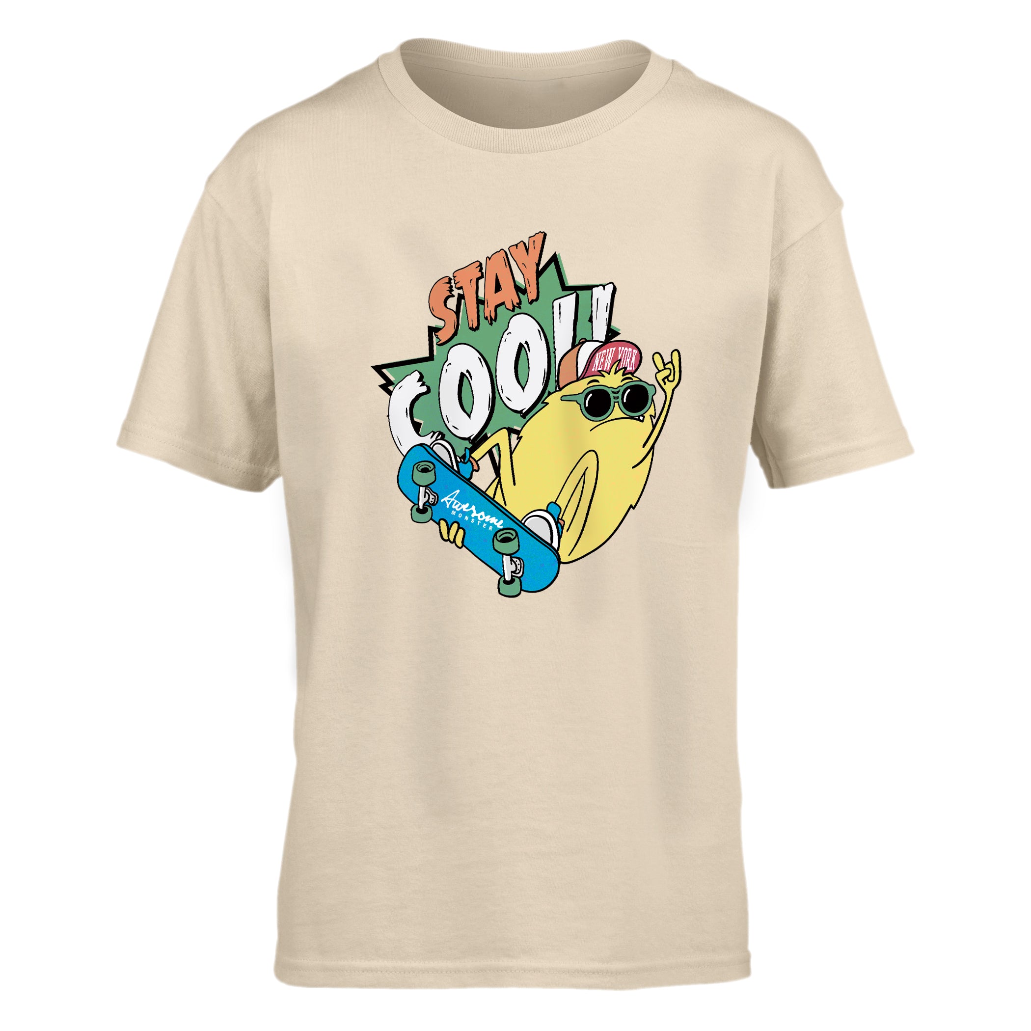 T-Shirt Enfant Restez Cool Monstre Génial