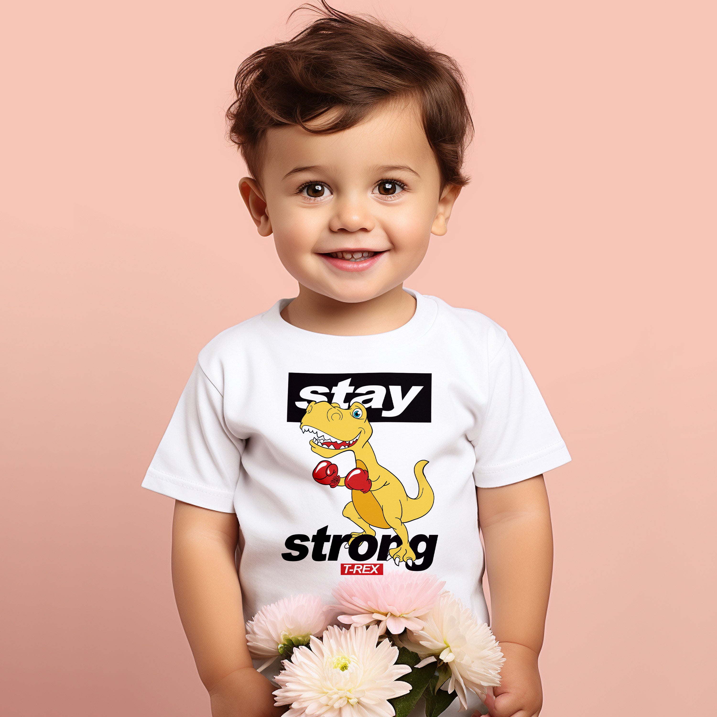 Kid T-Shirt Stay Strong T-Rex