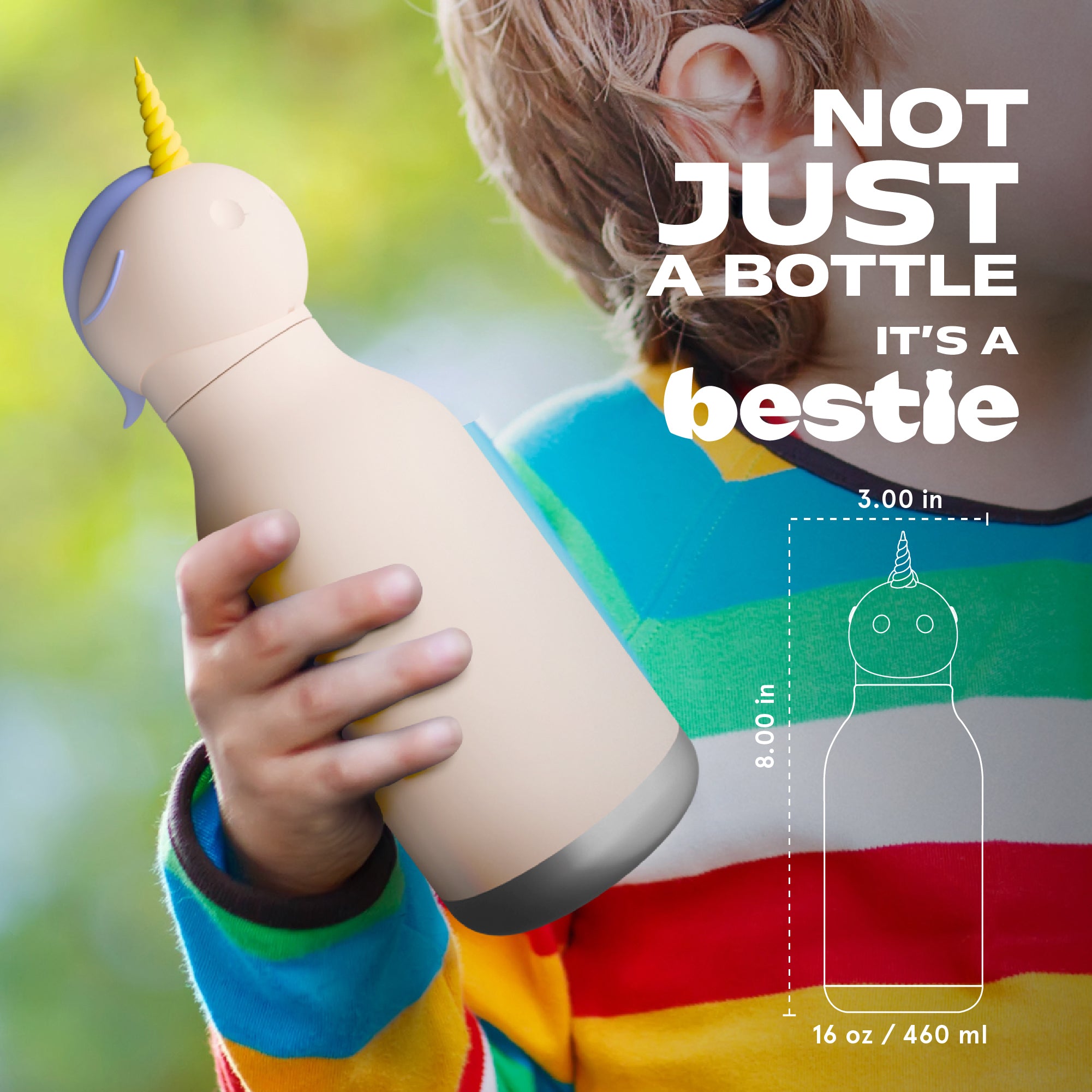 Personalized Bestie Insulated Bottle Unicorn