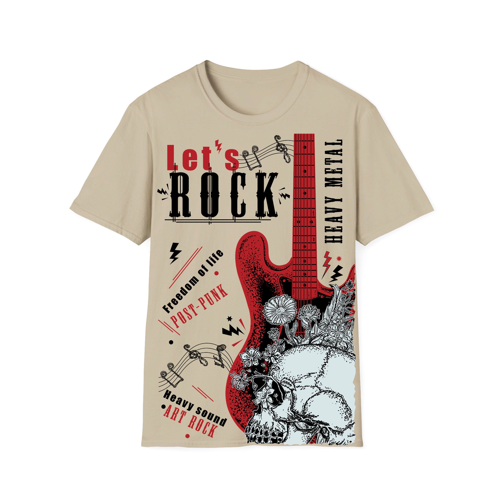 Music unisex T-shirt Let's Rock Heavy Metal