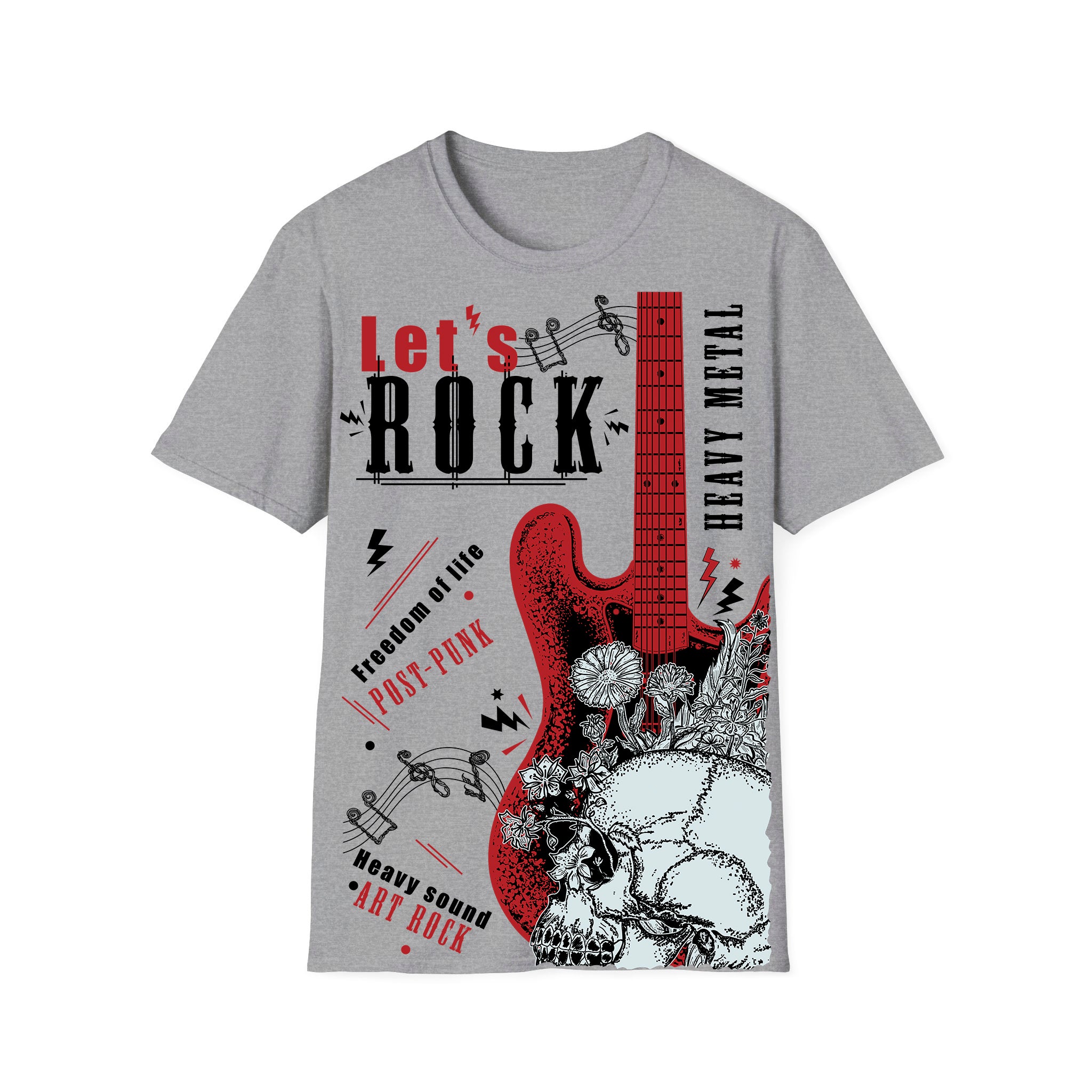 Music unisex T-shirt Let's Rock Heavy Metal