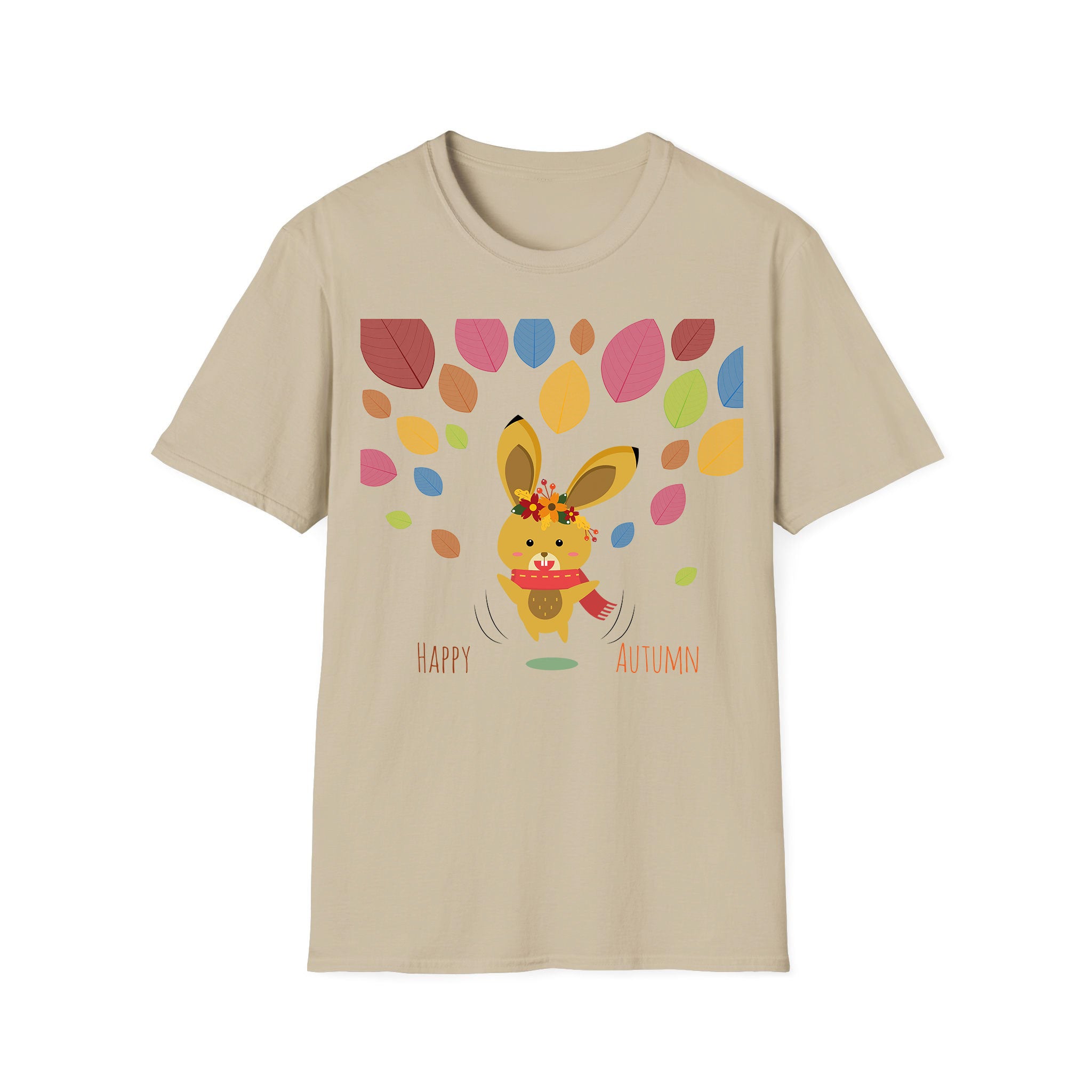 Autumn T-shirt Little Bunny Jumping Autumn