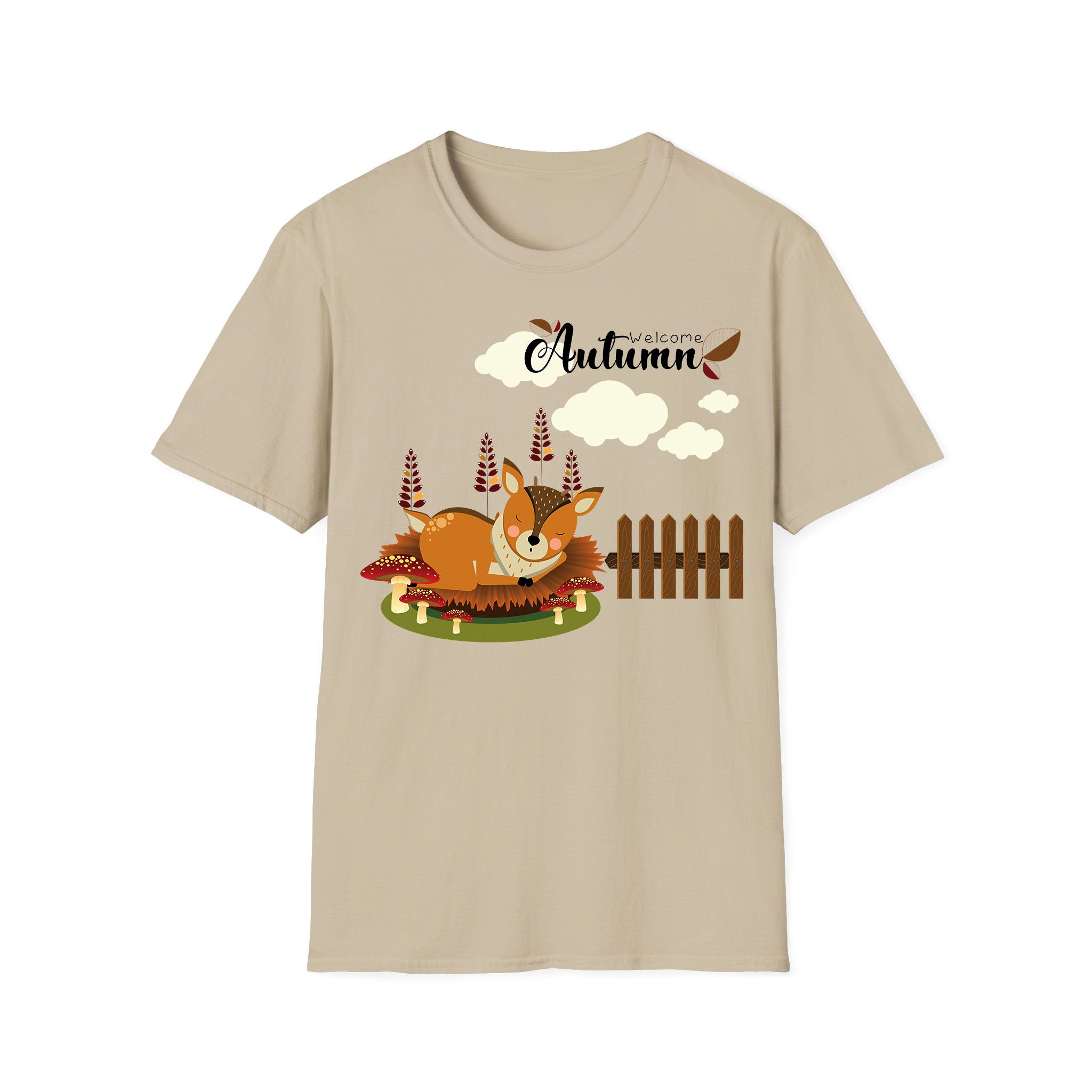 Autumn T-shirt Little Deer Sleeping Autumn