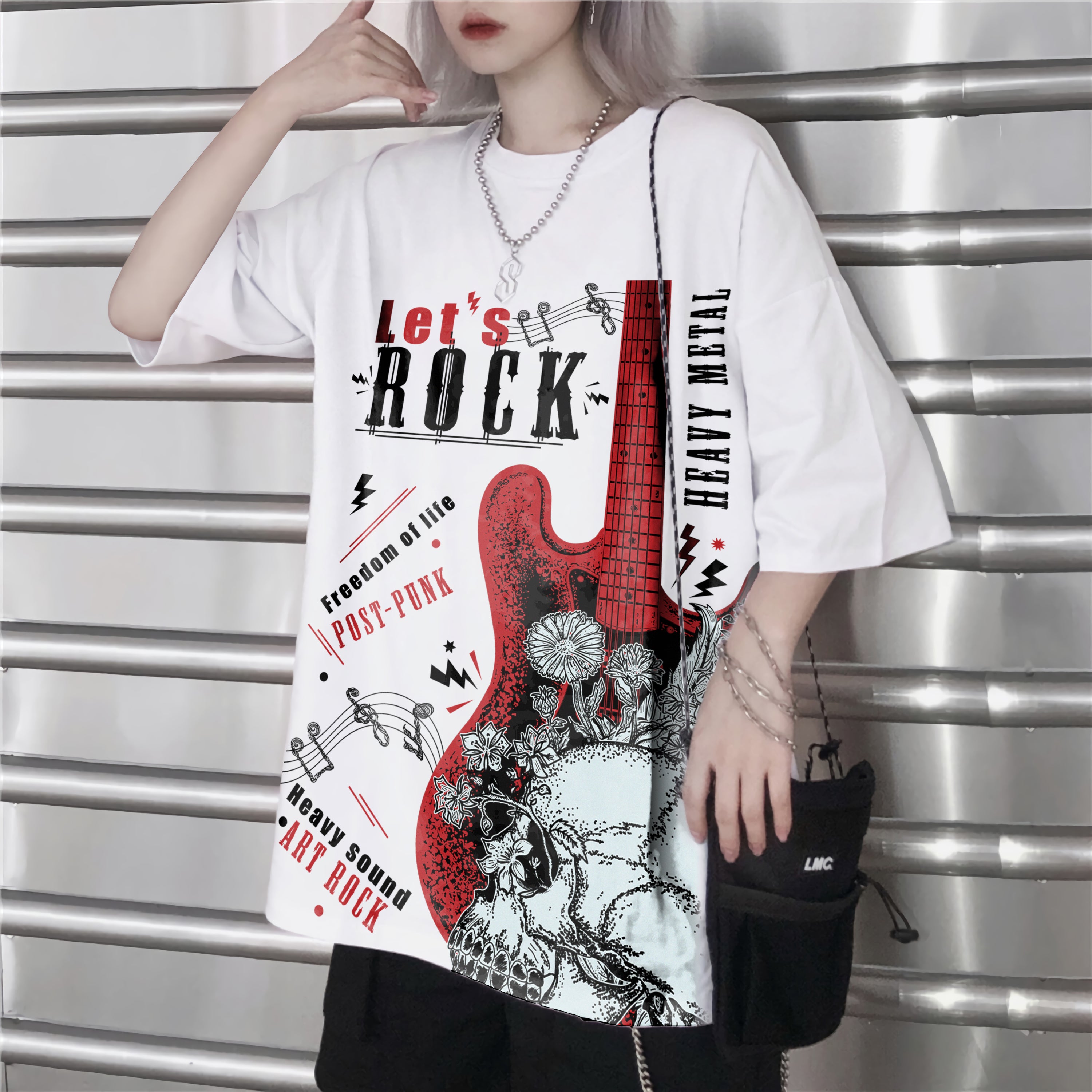 Music unisex T-shirt Let's Rock Heavy Metal