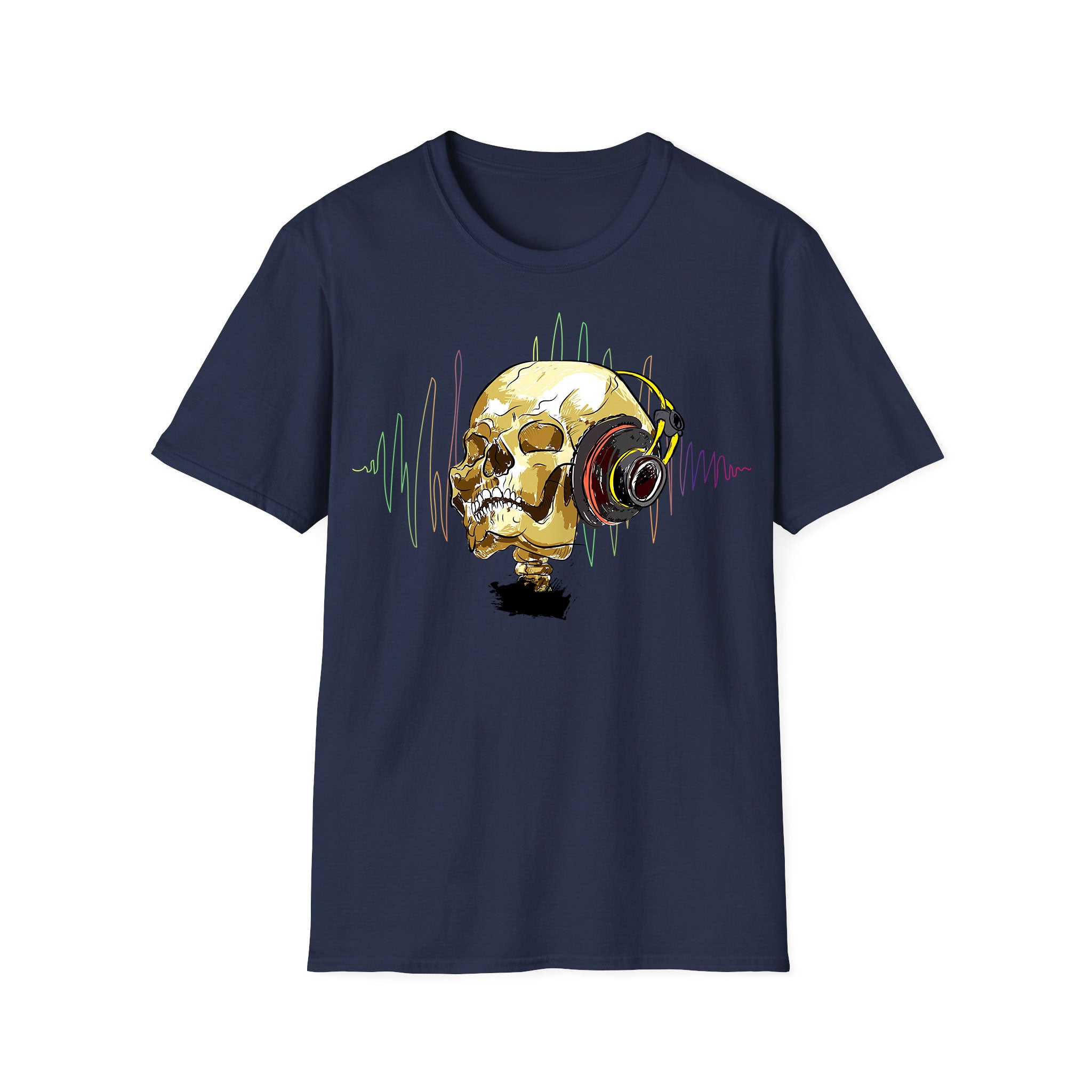 T-shirt musique unisexe Music Skull Headphone