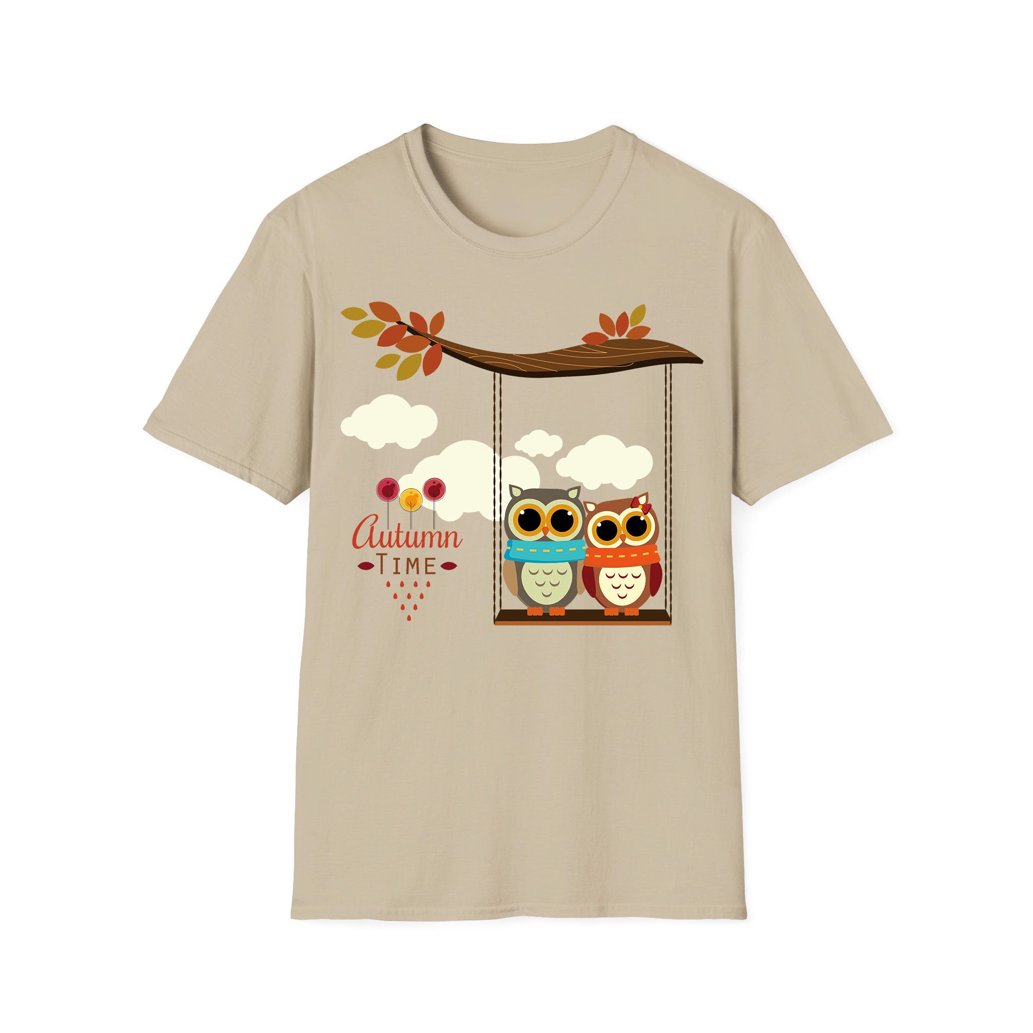 Autumn T-shirt Owls In Love with Autumn