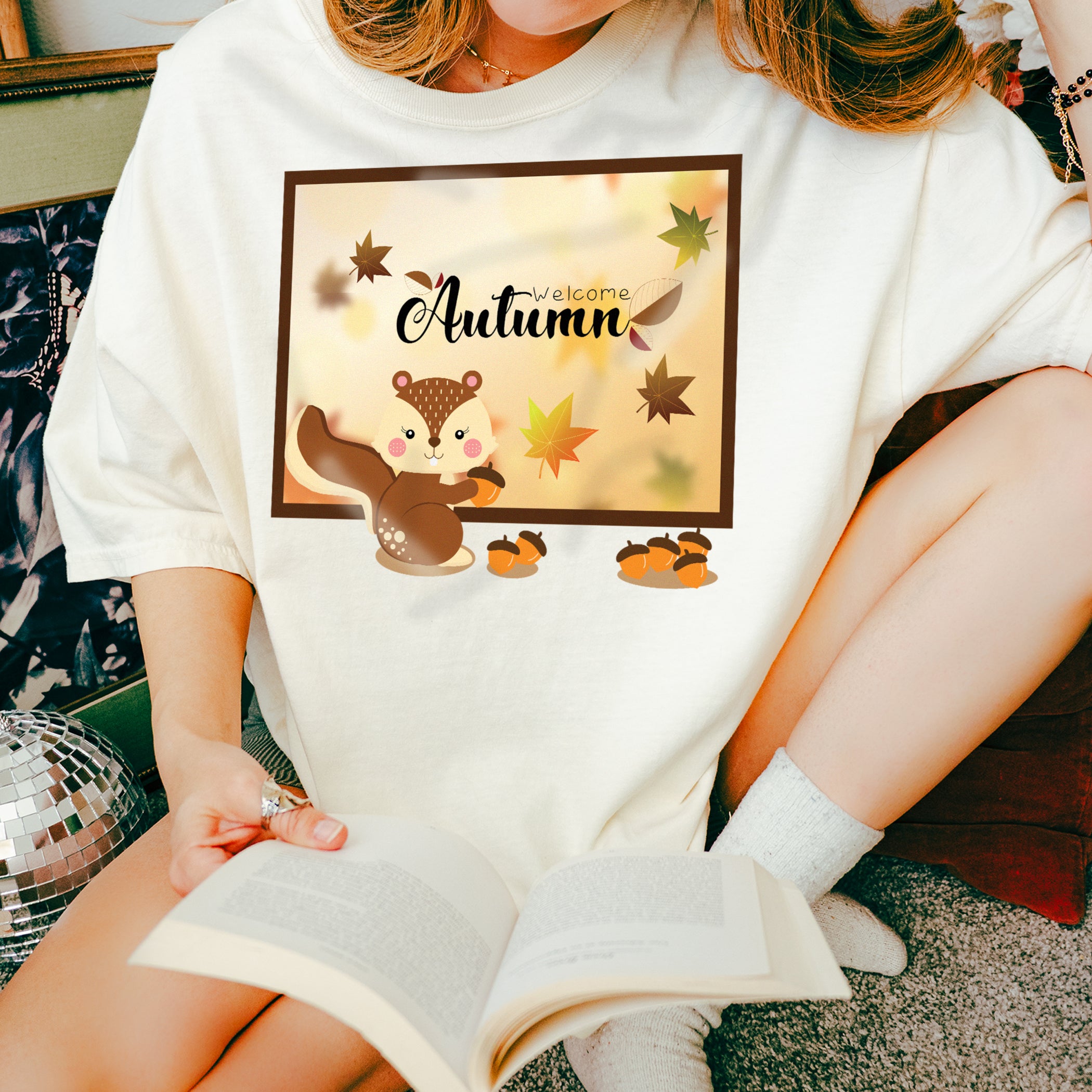 Autumn T-shirt Pretty Squirrel Autumn