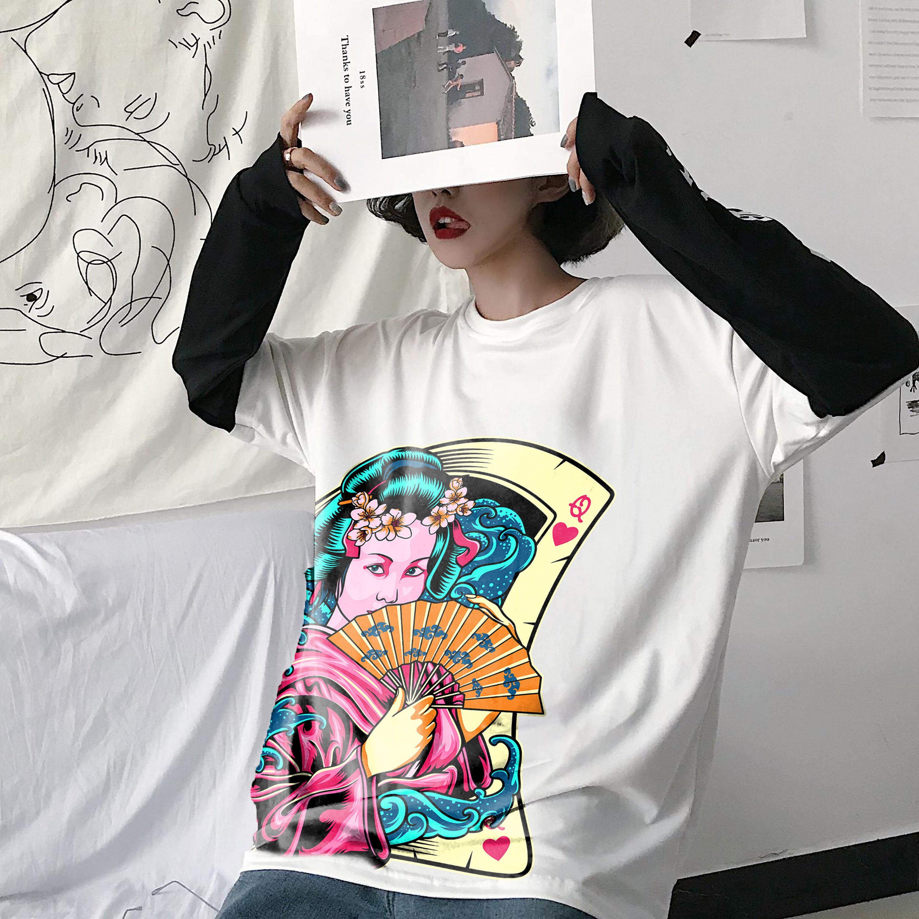 Oversize graphic T-shirt Queen Of Geisha