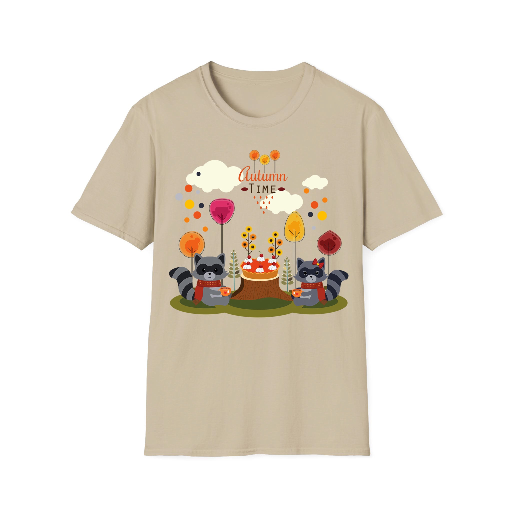 Autumn T-shirt Raccoon Autumn Time