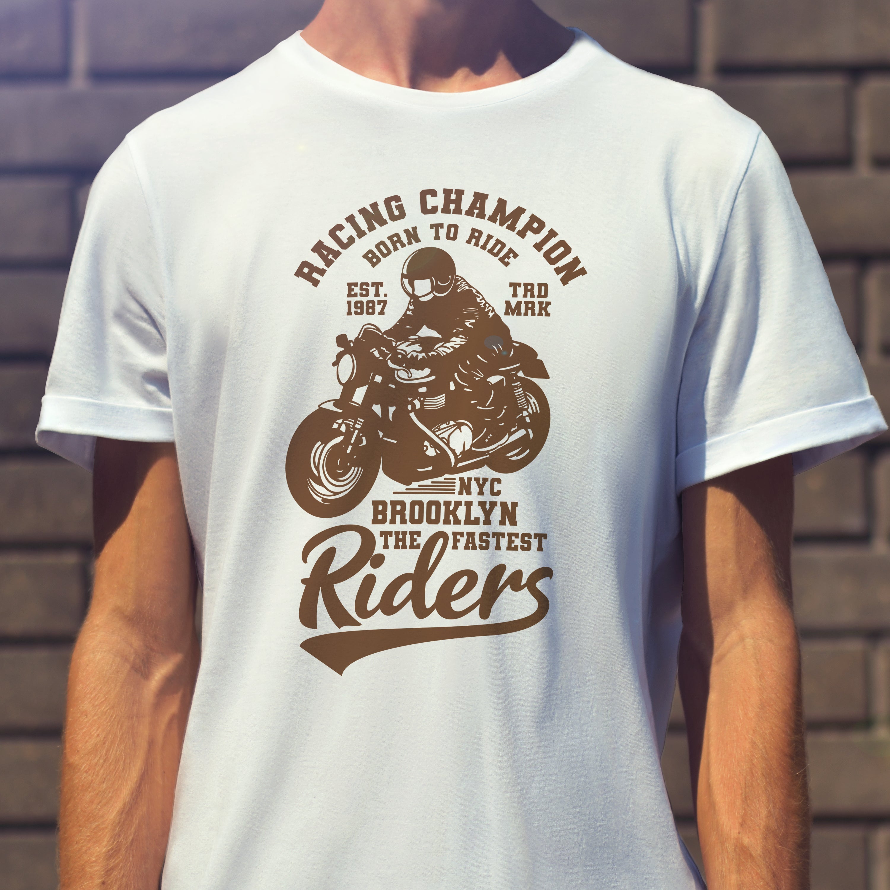 Motorcycle T-shirt Racing Champion