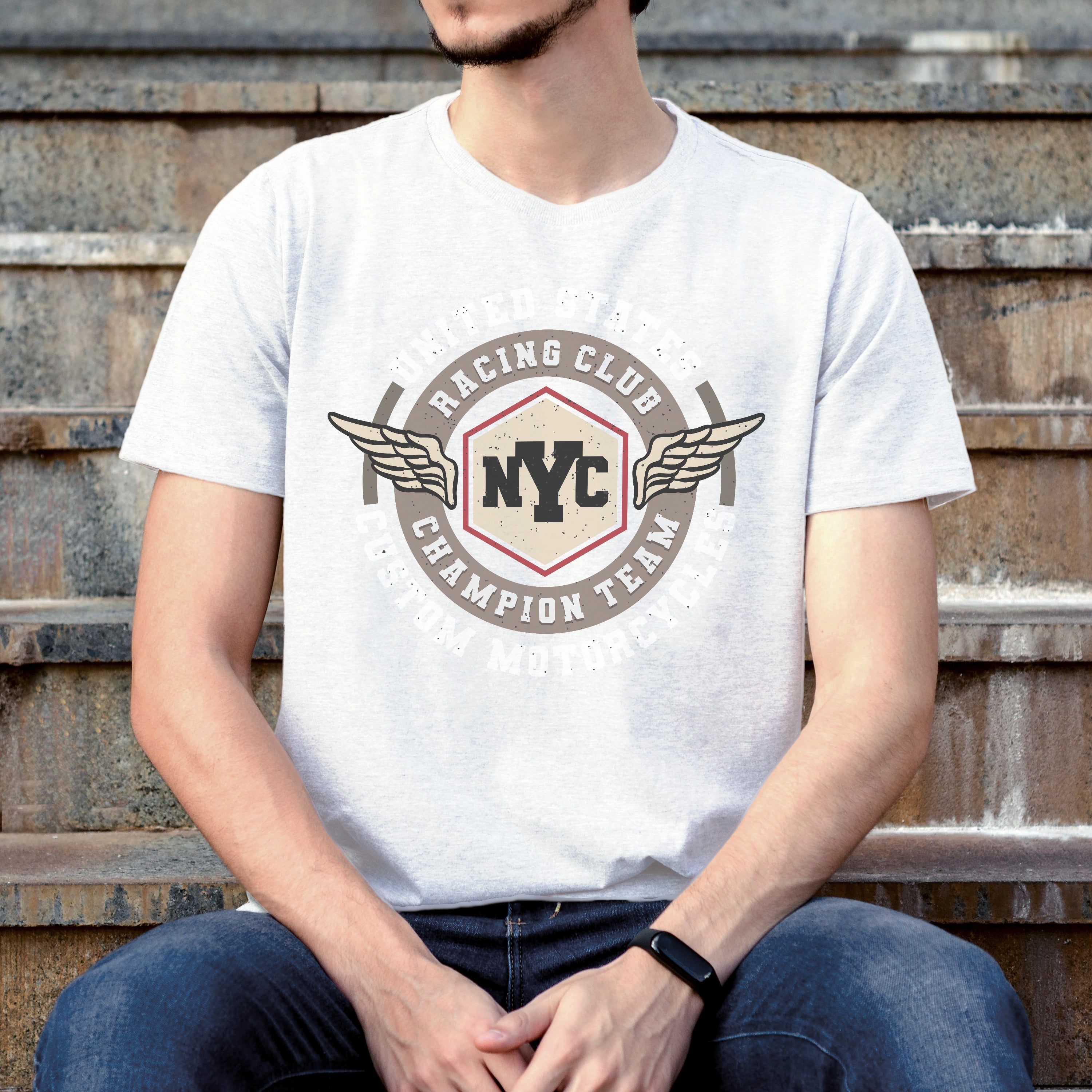 Motorcycle T-shirt Racing Club