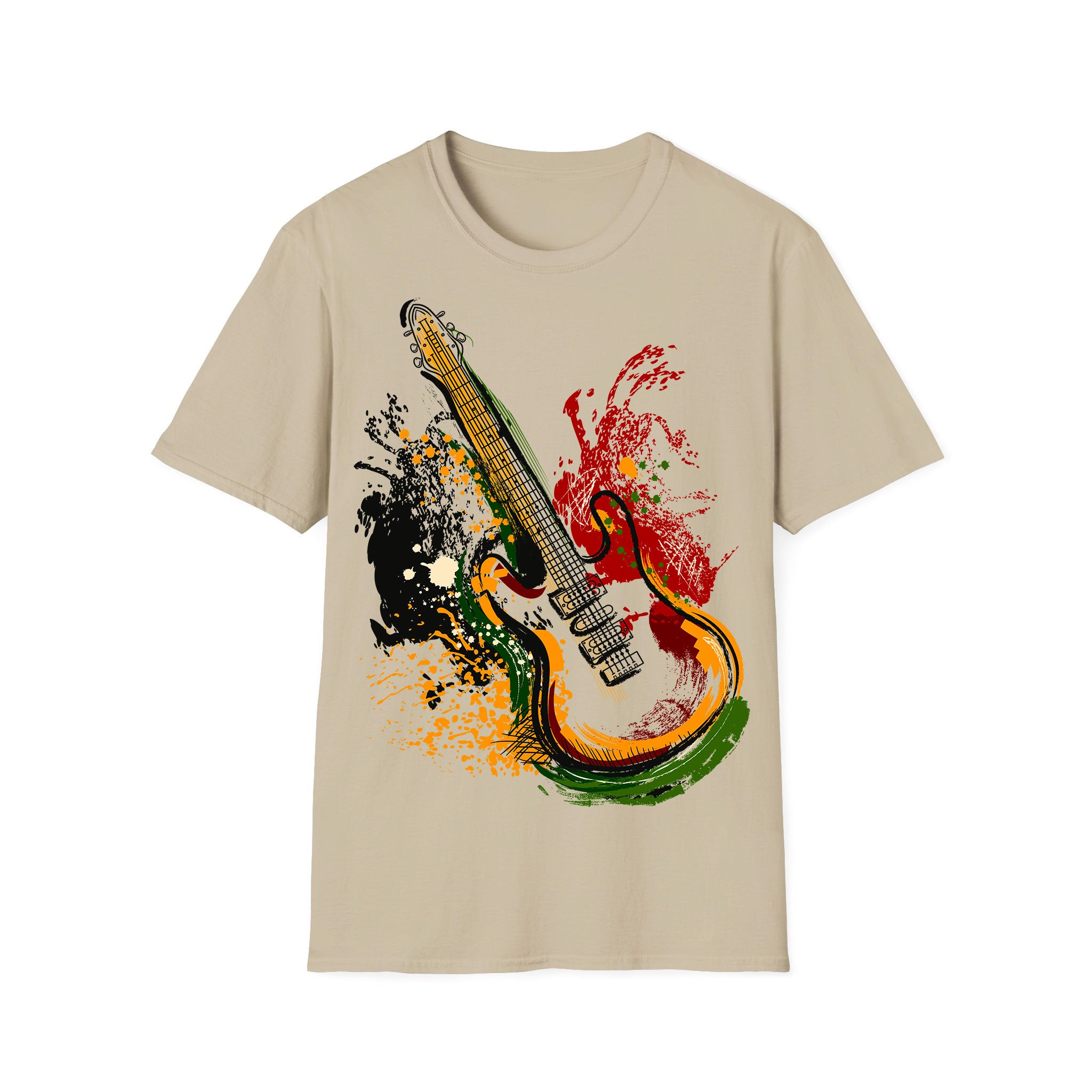 Musique T-shirt unisexe Reggae Guitare