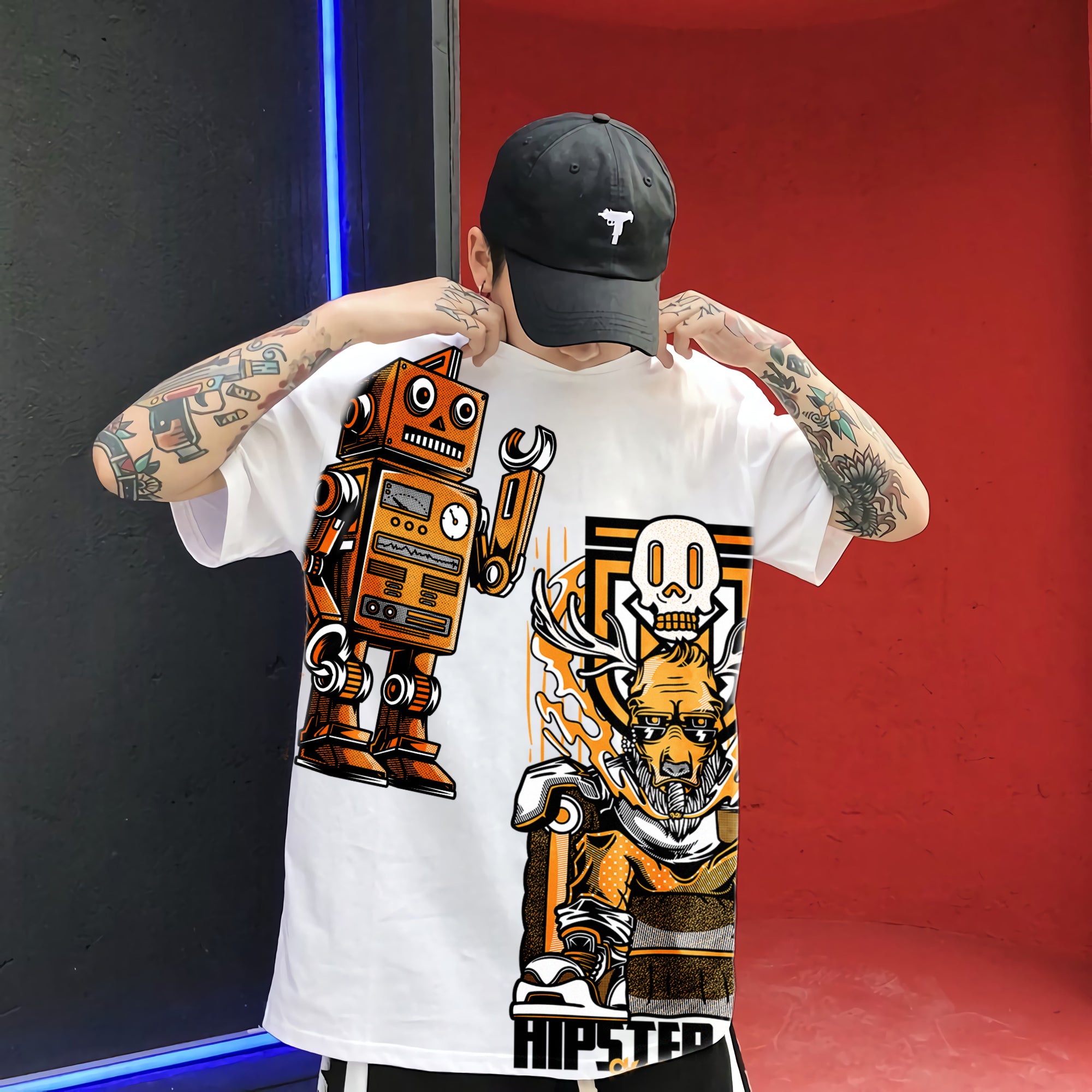 Oversize graphic T-shirt RetroBot