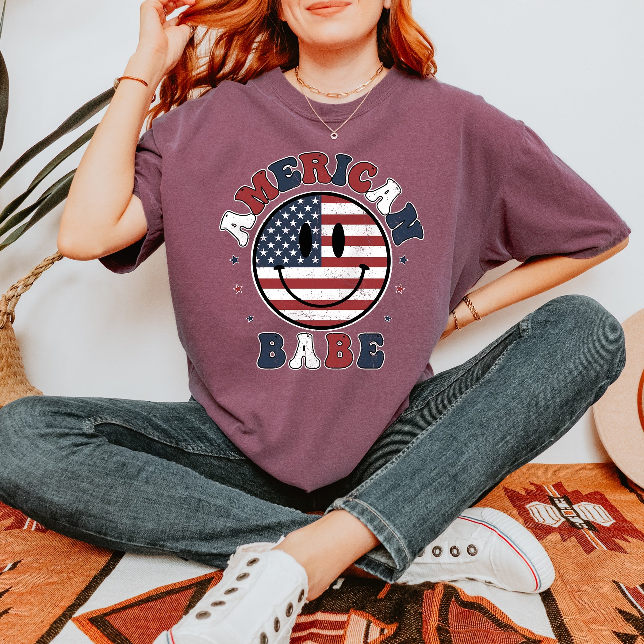 4th of July T-shirt American babe