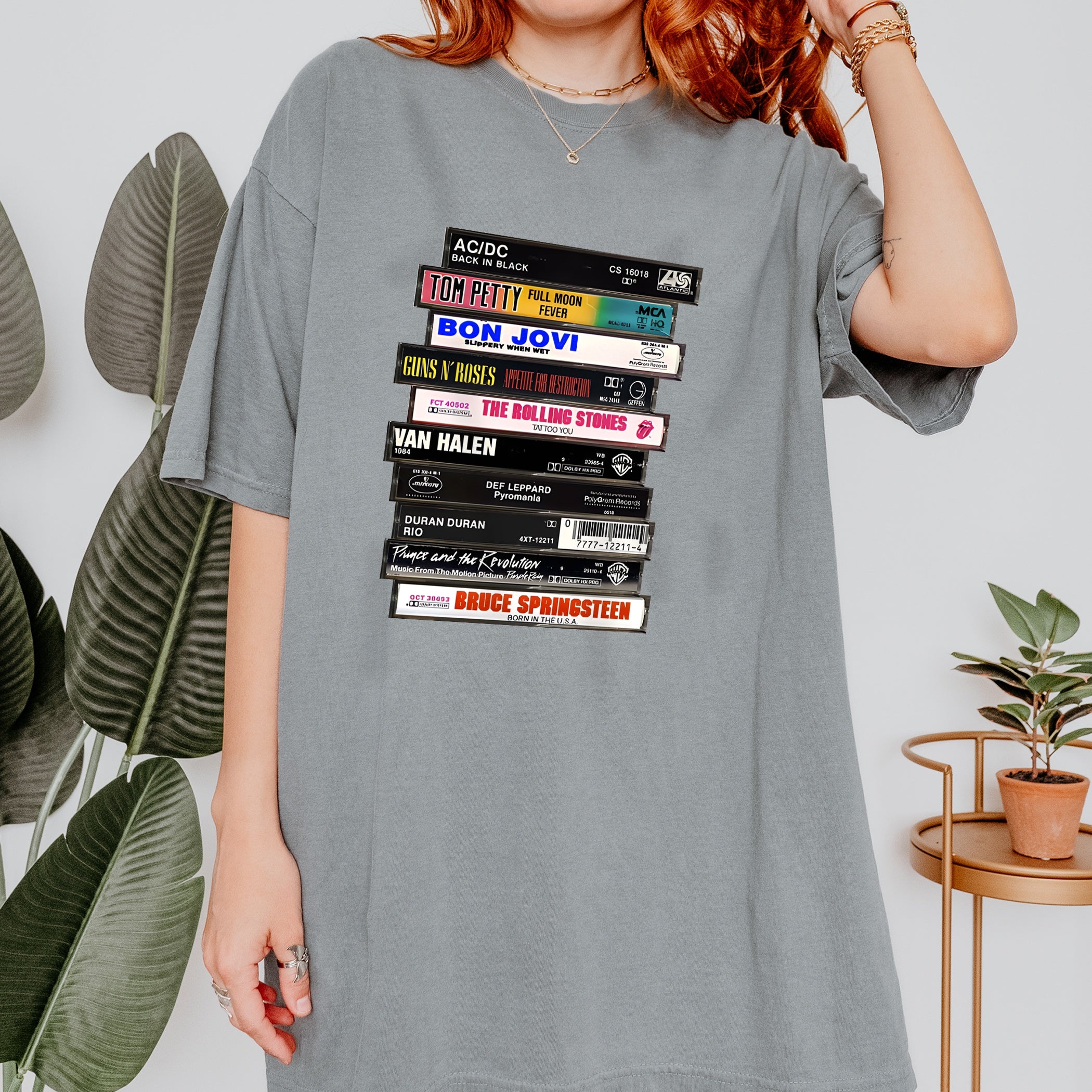 Music T-shirt Rock cassettes