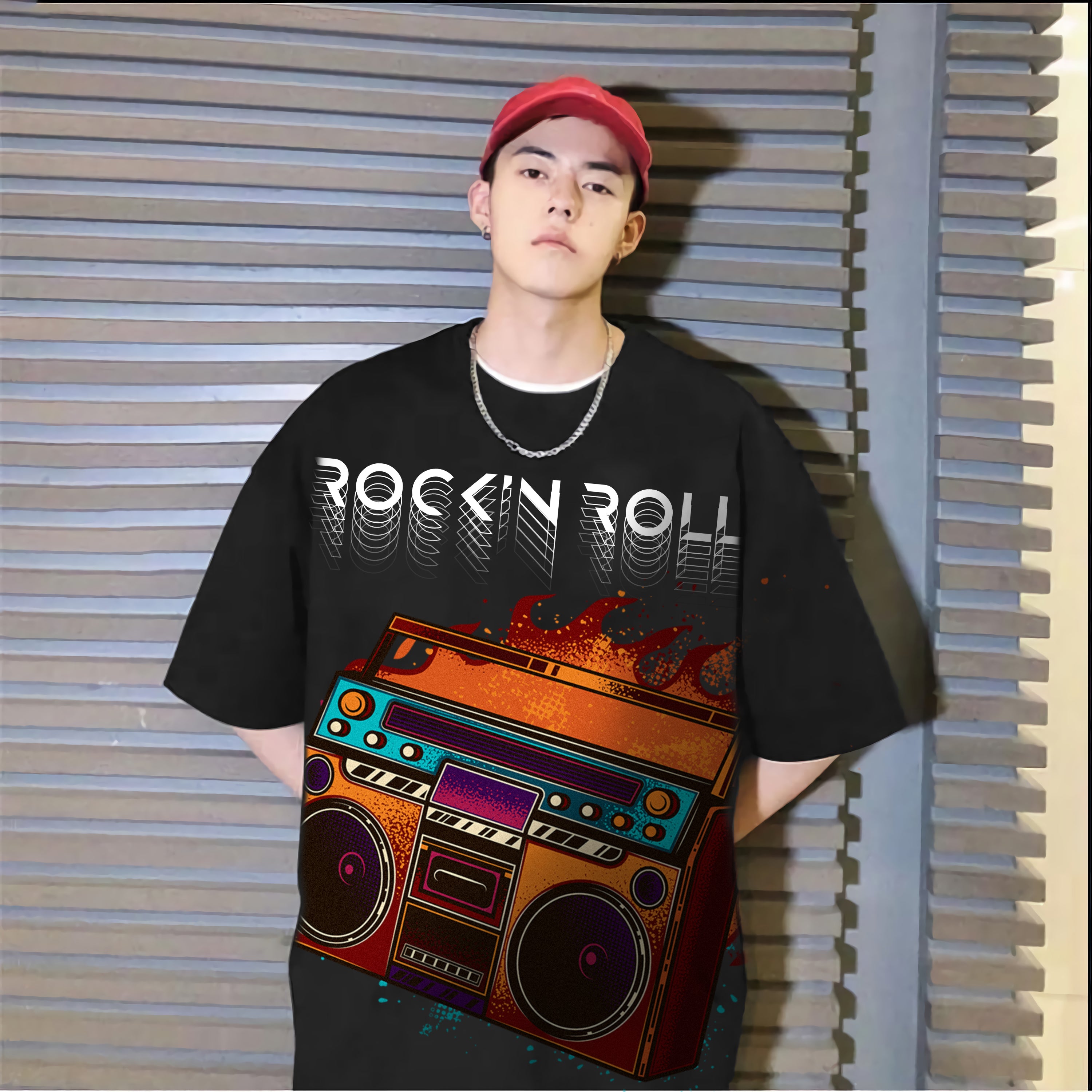 Oversize graphic T-shirt RocknRoll Cassette