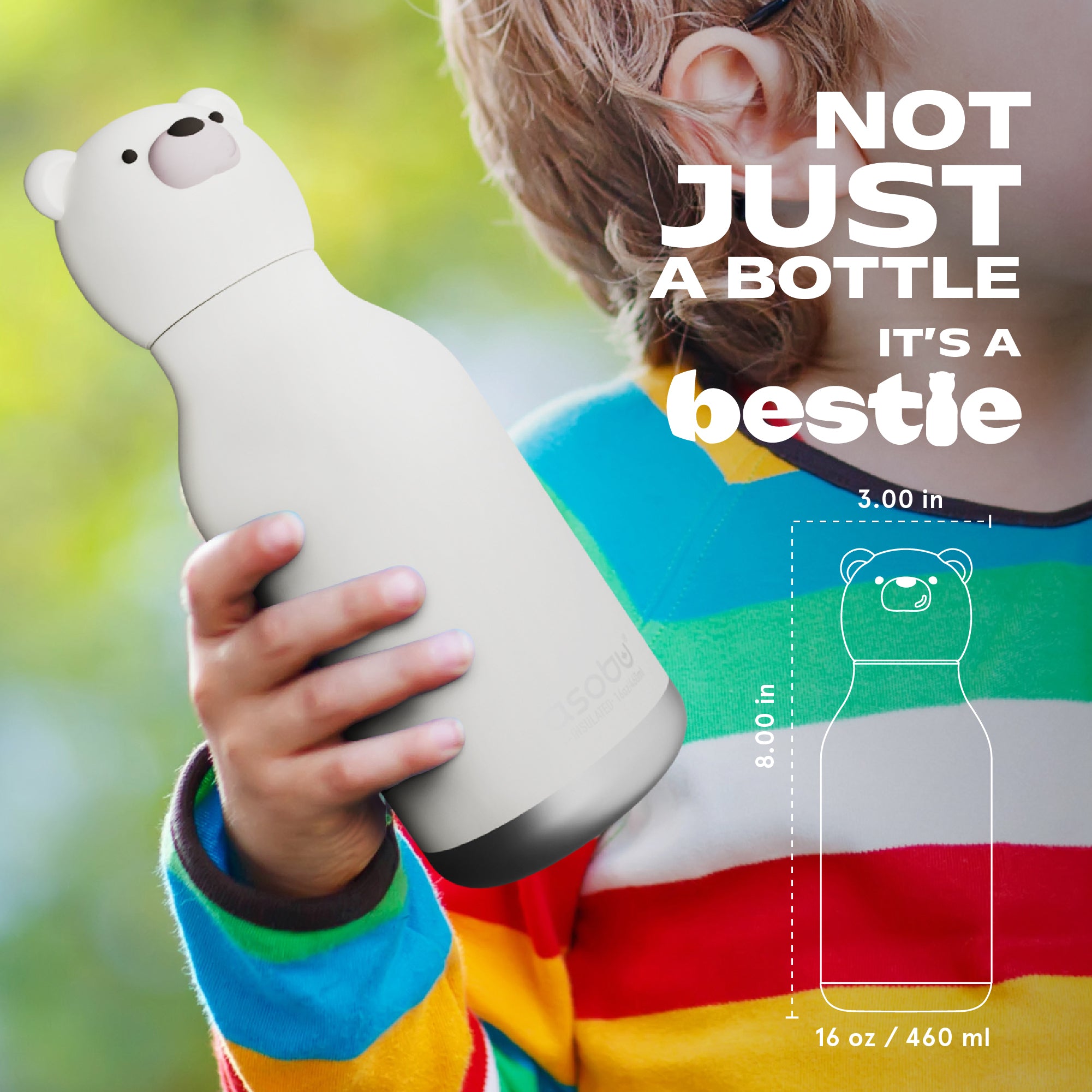 Personalized Bestie Insulated Bottle Bear