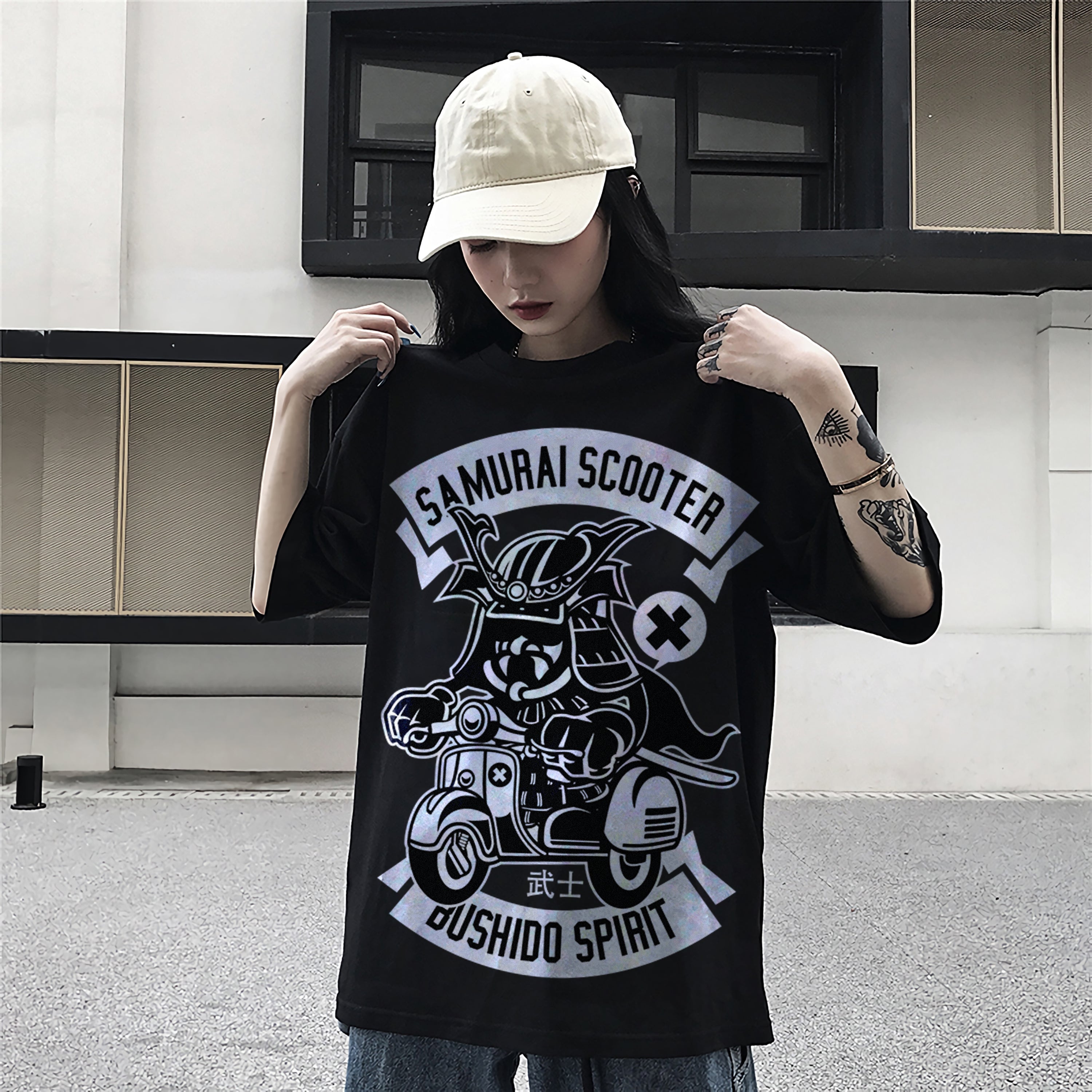 Oversize graphic T-shirt Samurai Scooter