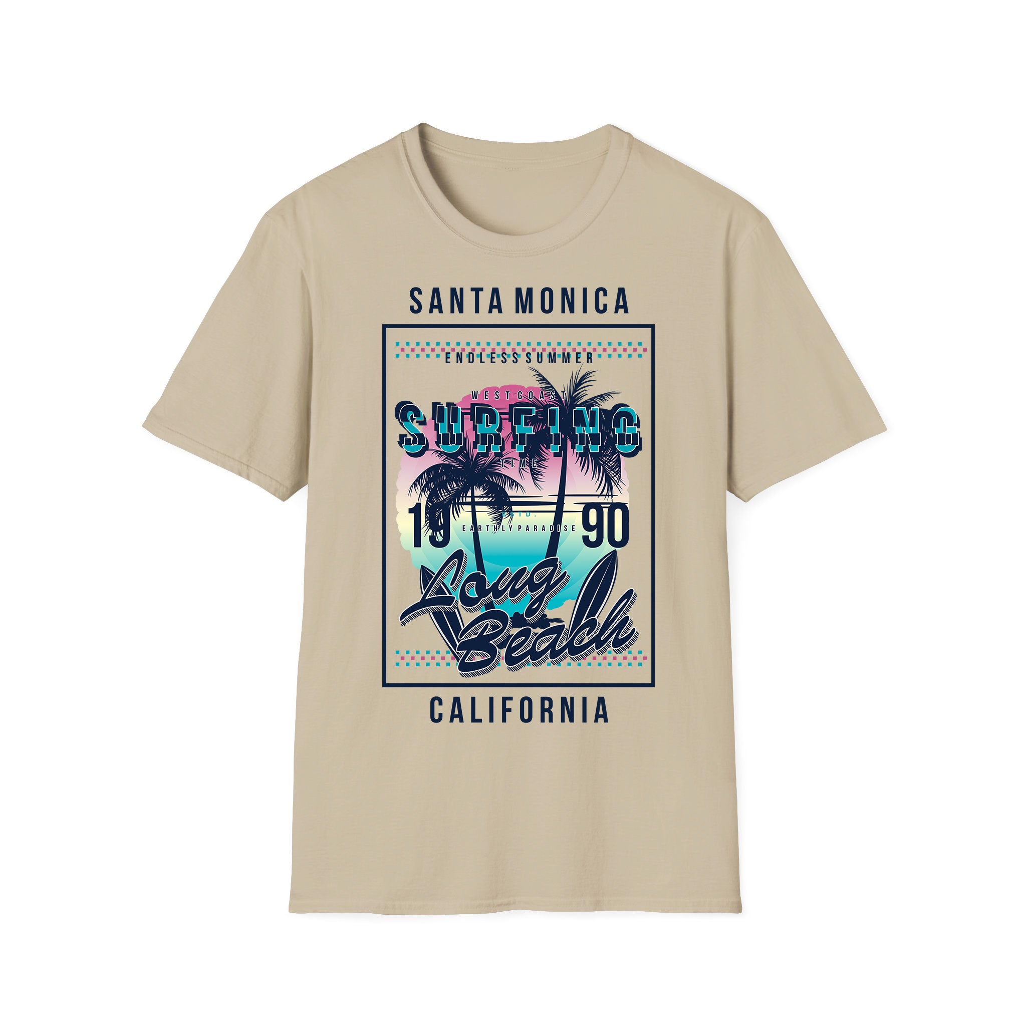 Surfing Unisex Tshirt Santa Monica Cali