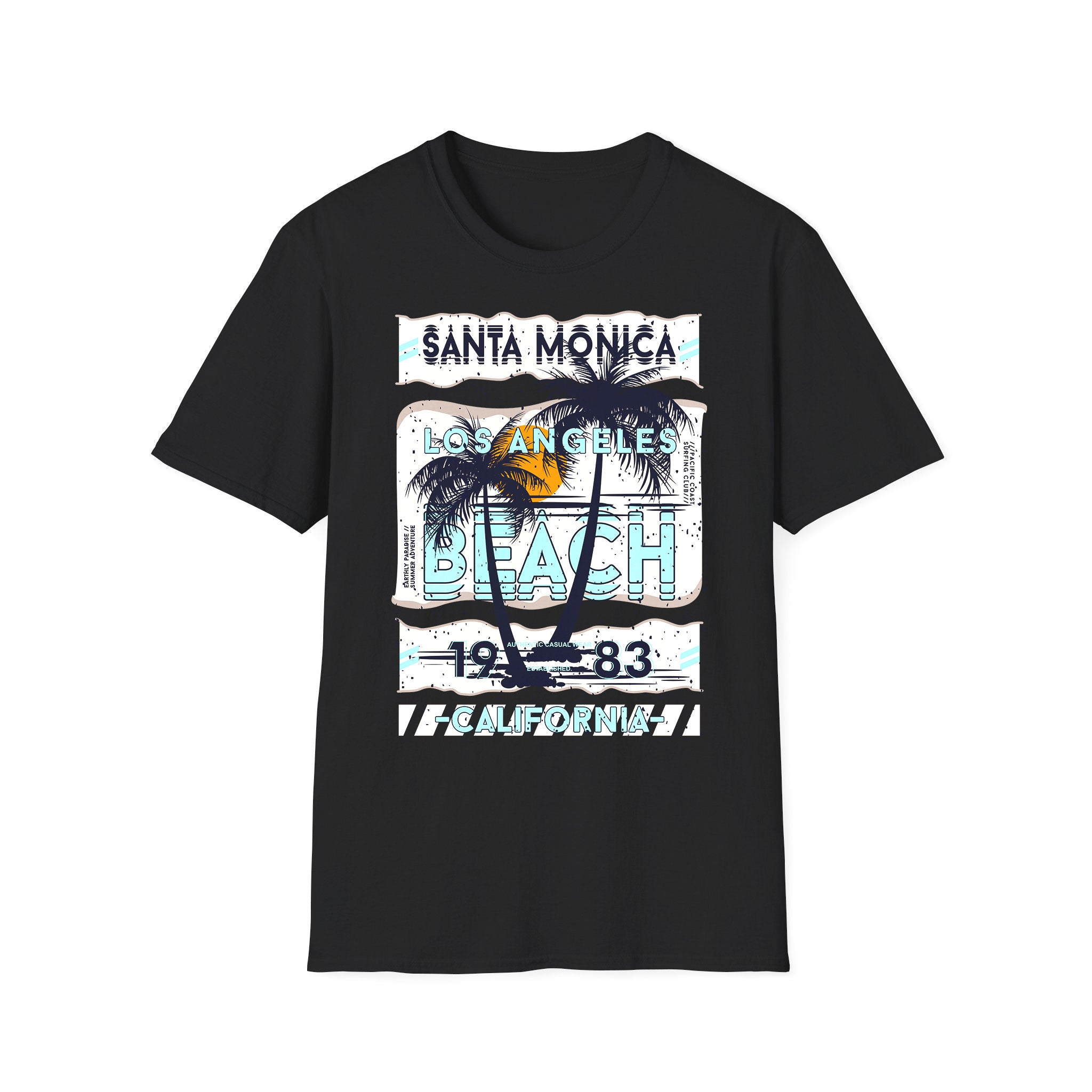 T-shirt unisexe d'été Santa Monica LA Beach