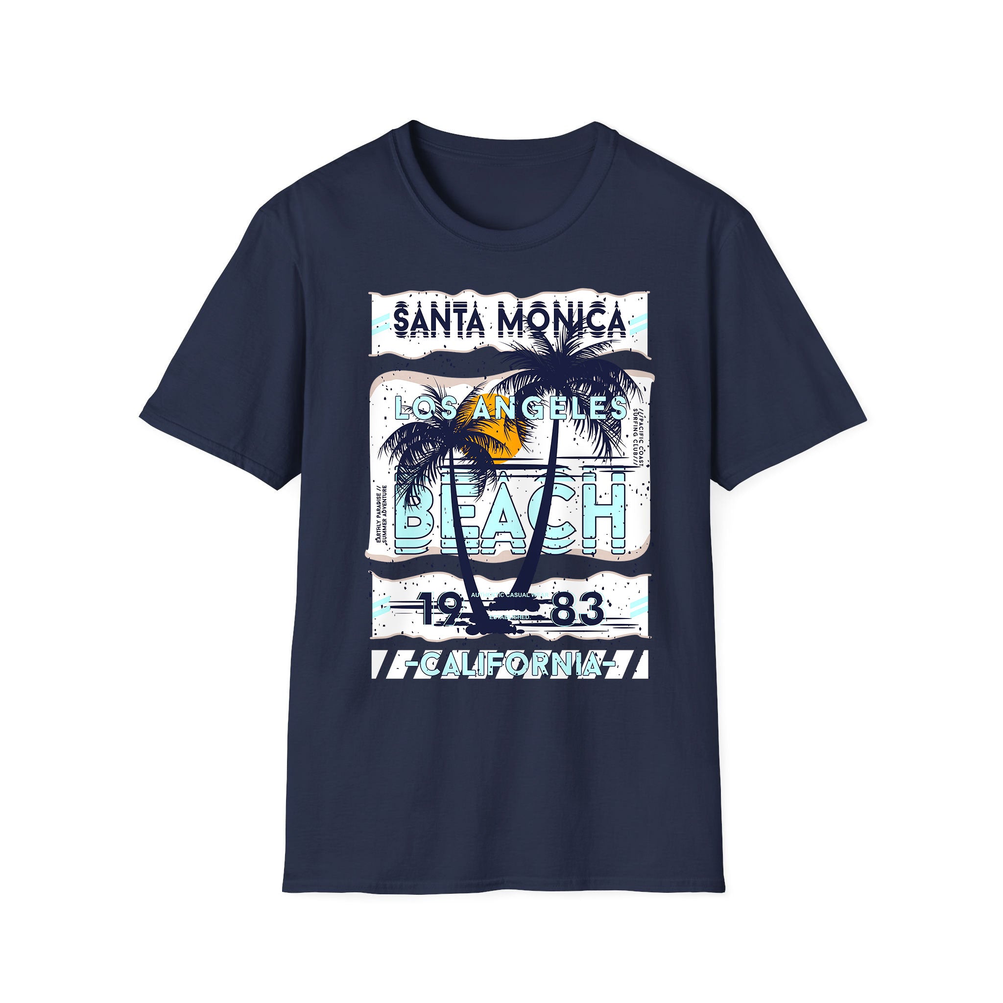 T-shirt unisexe d'été Santa Monica LA Beach