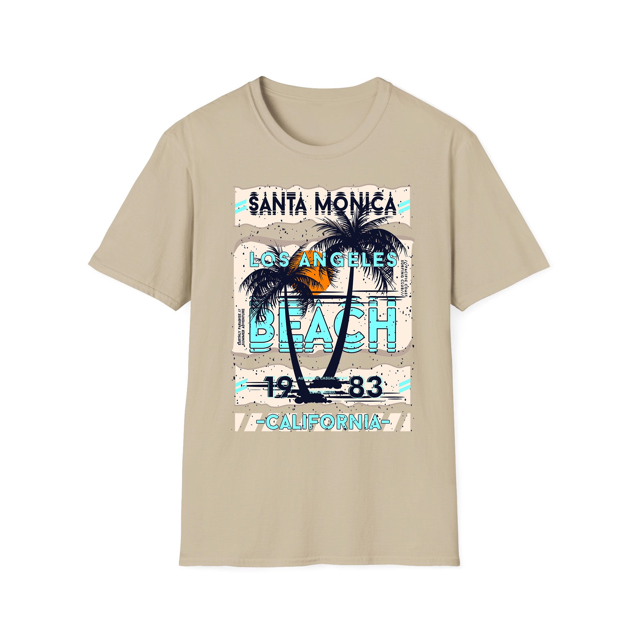 T-shirt unisexe d'été Santa Monica LA Beach