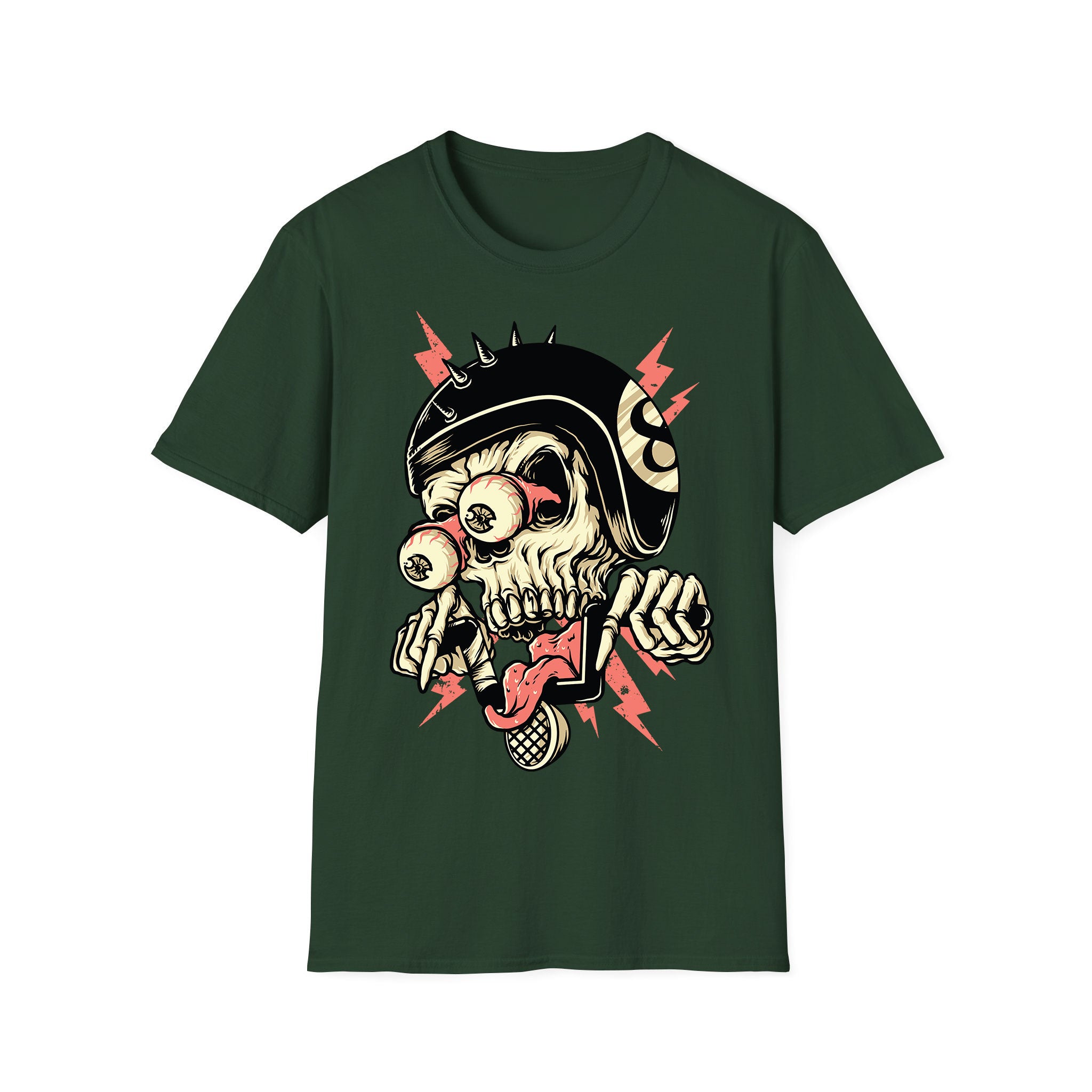 Motorcycle T-shirt Skull Biker