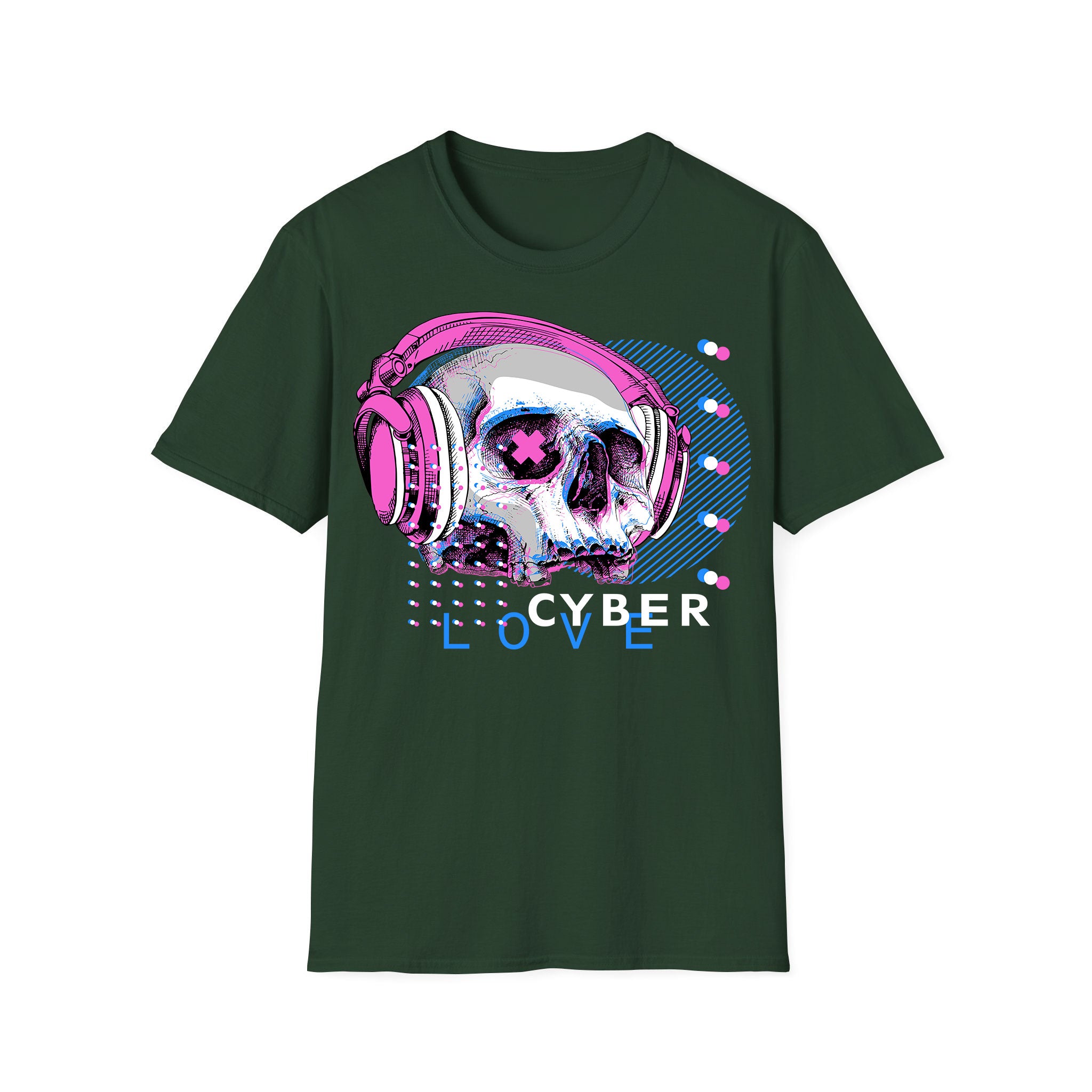 Music unisex T-shirt Skull Cyber Love Music