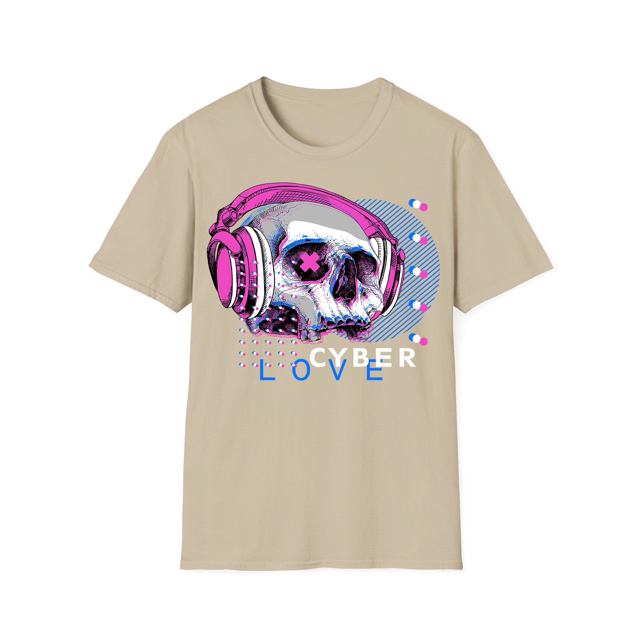 Music unisex T-shirt Skull Cyber Love Music