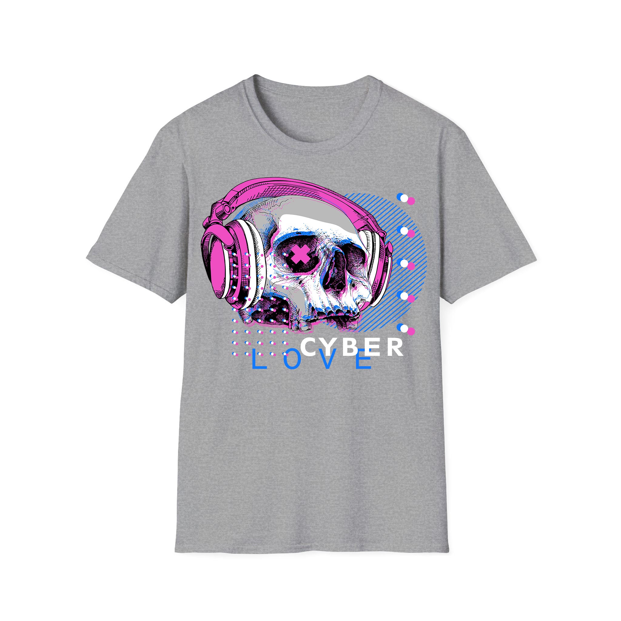 Music unisex T-shirt Skull Cyber Love Music