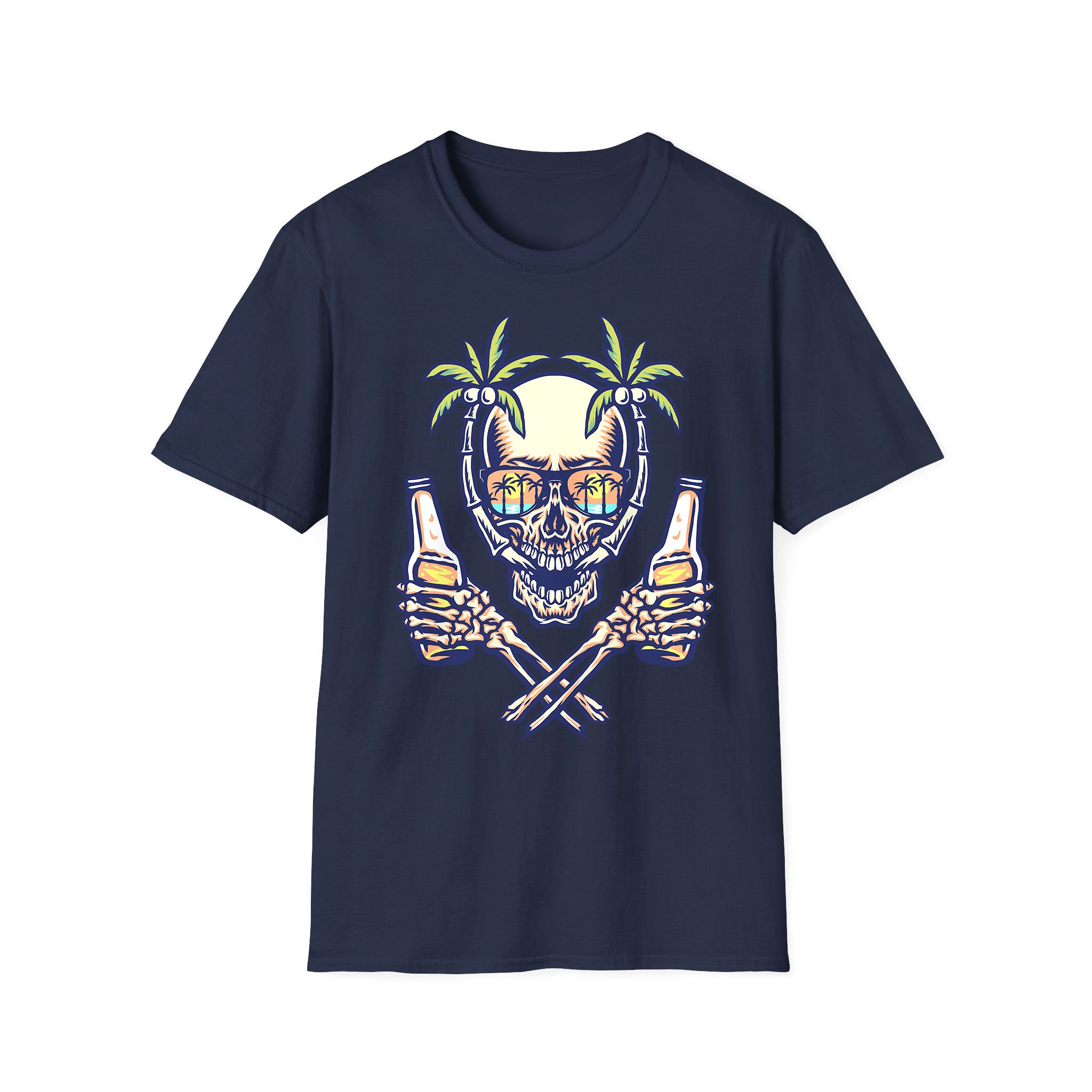 T-shirt été unisexe Skull Hawaii