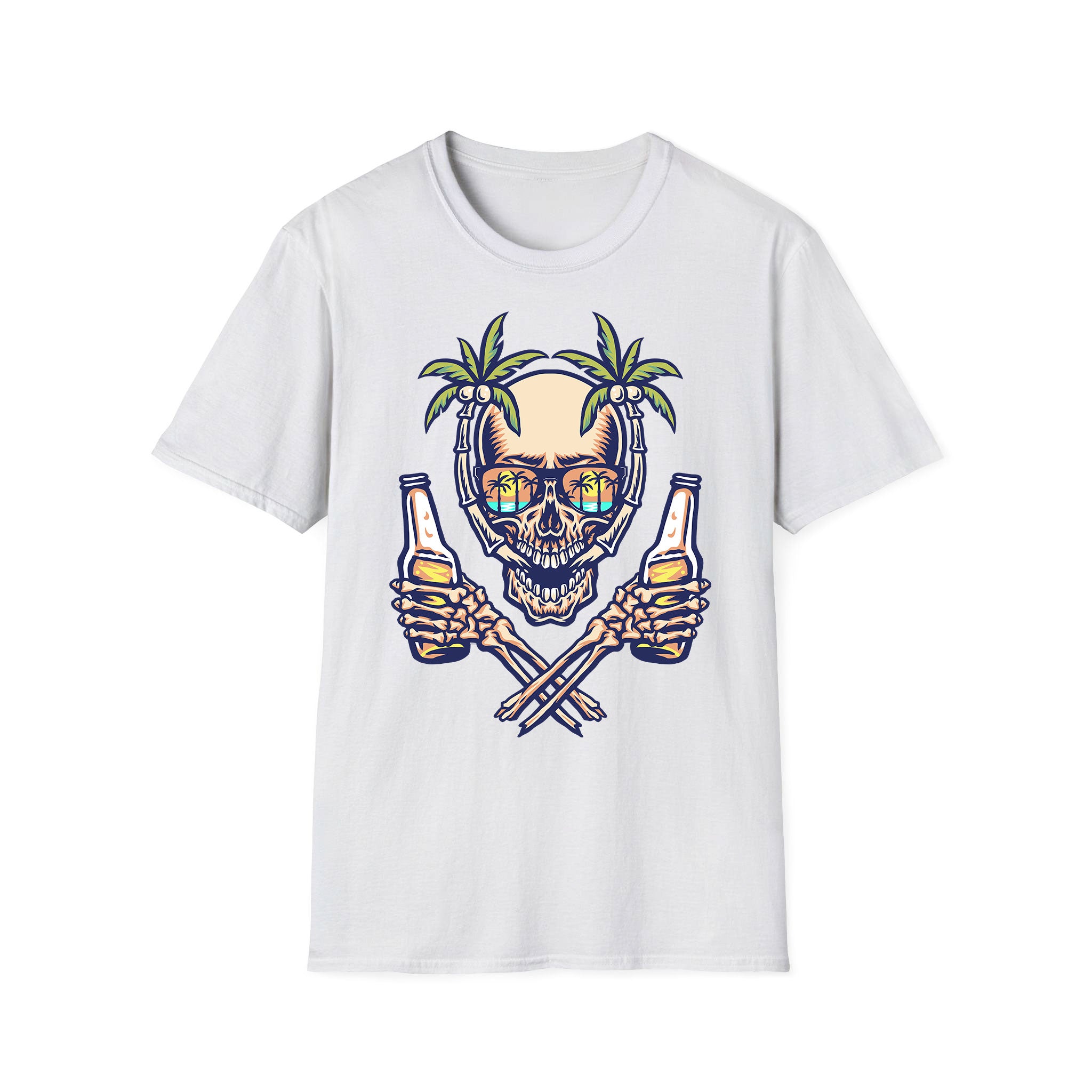 T-shirt été unisexe Skull Hawaii