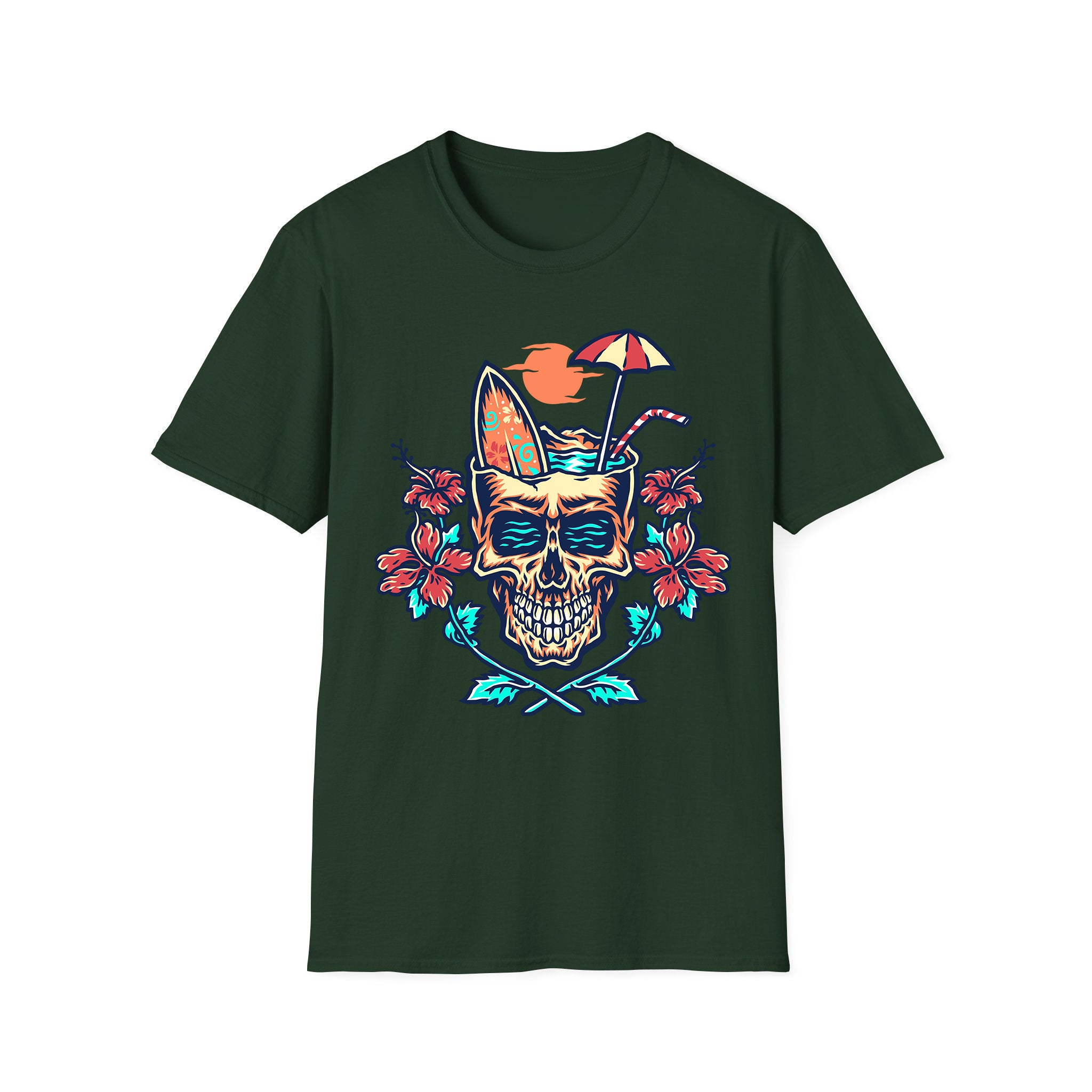 Áo thun unisex mùa hè Skull Summer