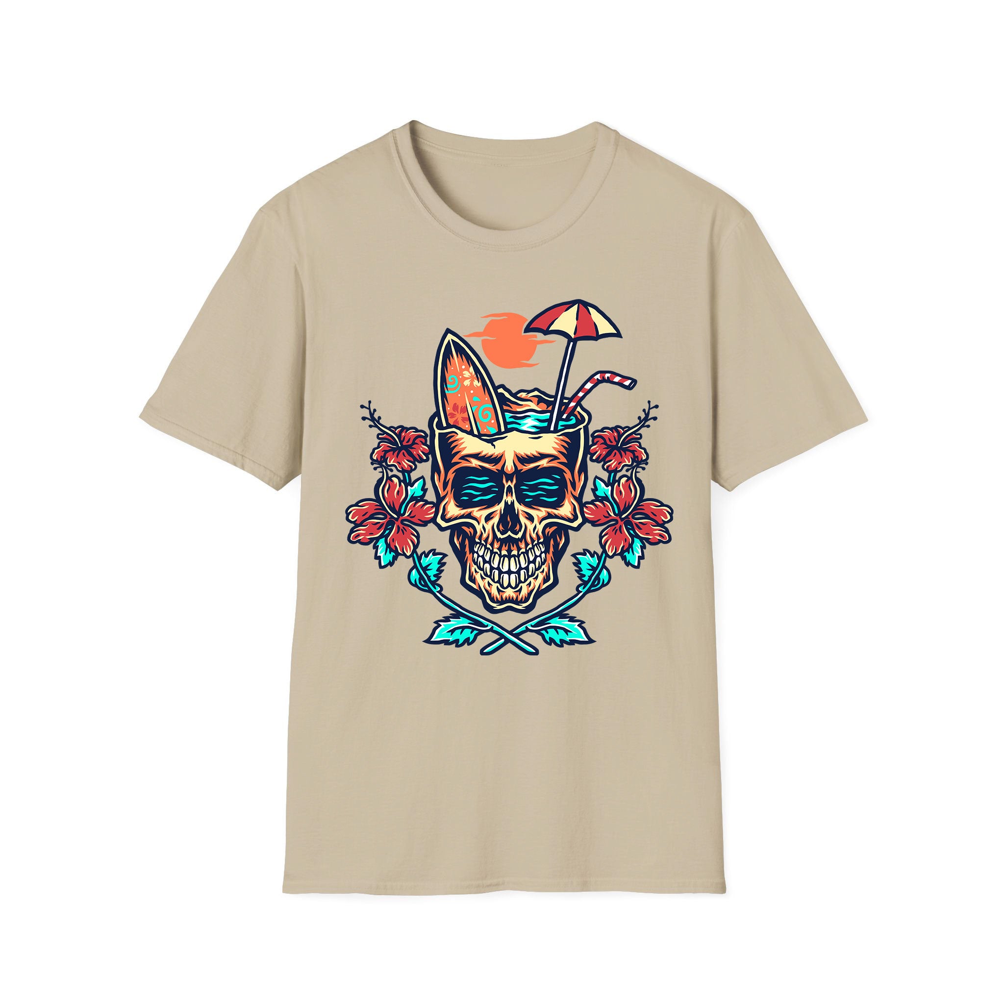 Áo thun unisex mùa hè Skull Summer