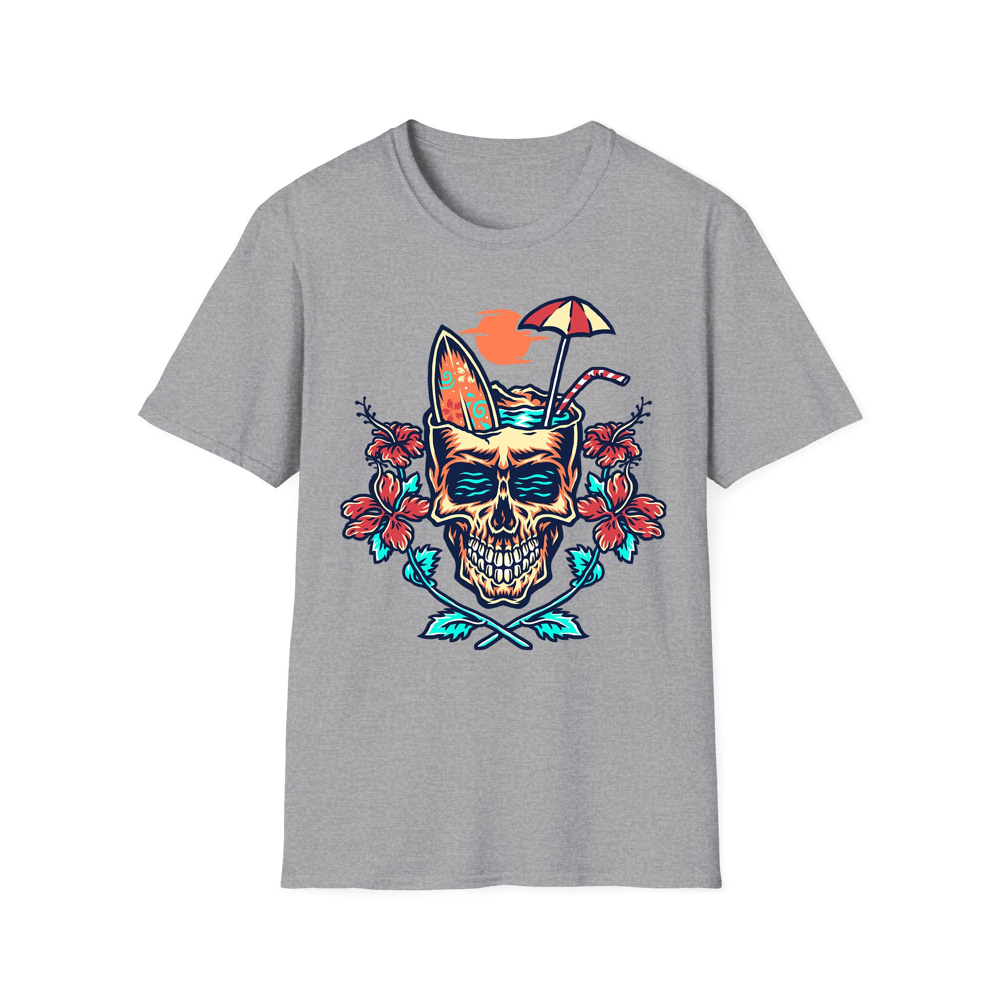 Áo thun unisex mùa hè Skull Summer