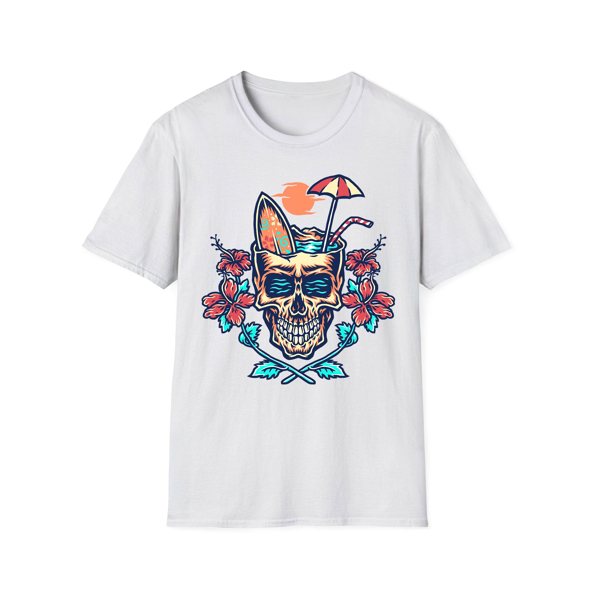 Áo thun unisex mùa hè Skull Summer