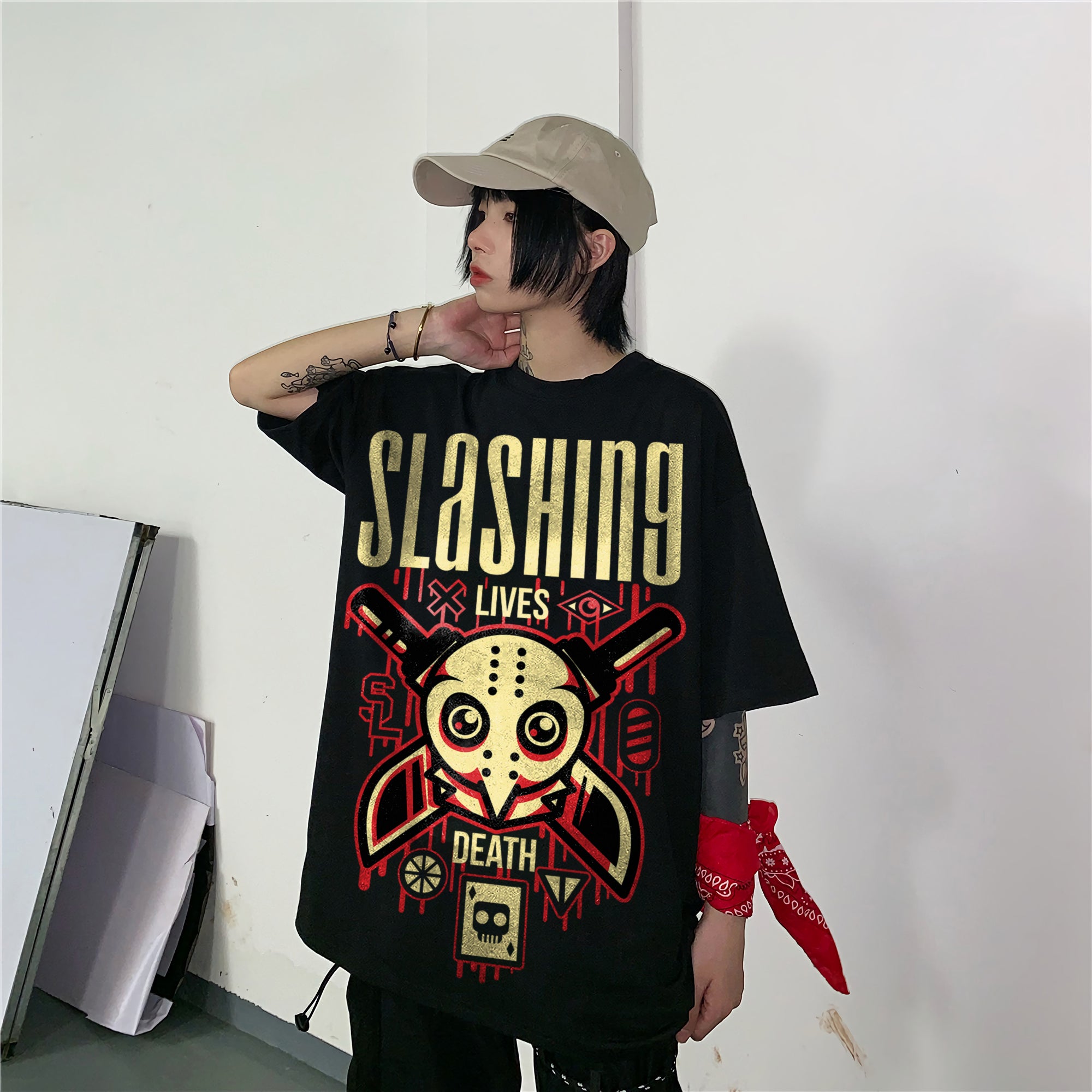 Oversize graphic T-shirt Slashing