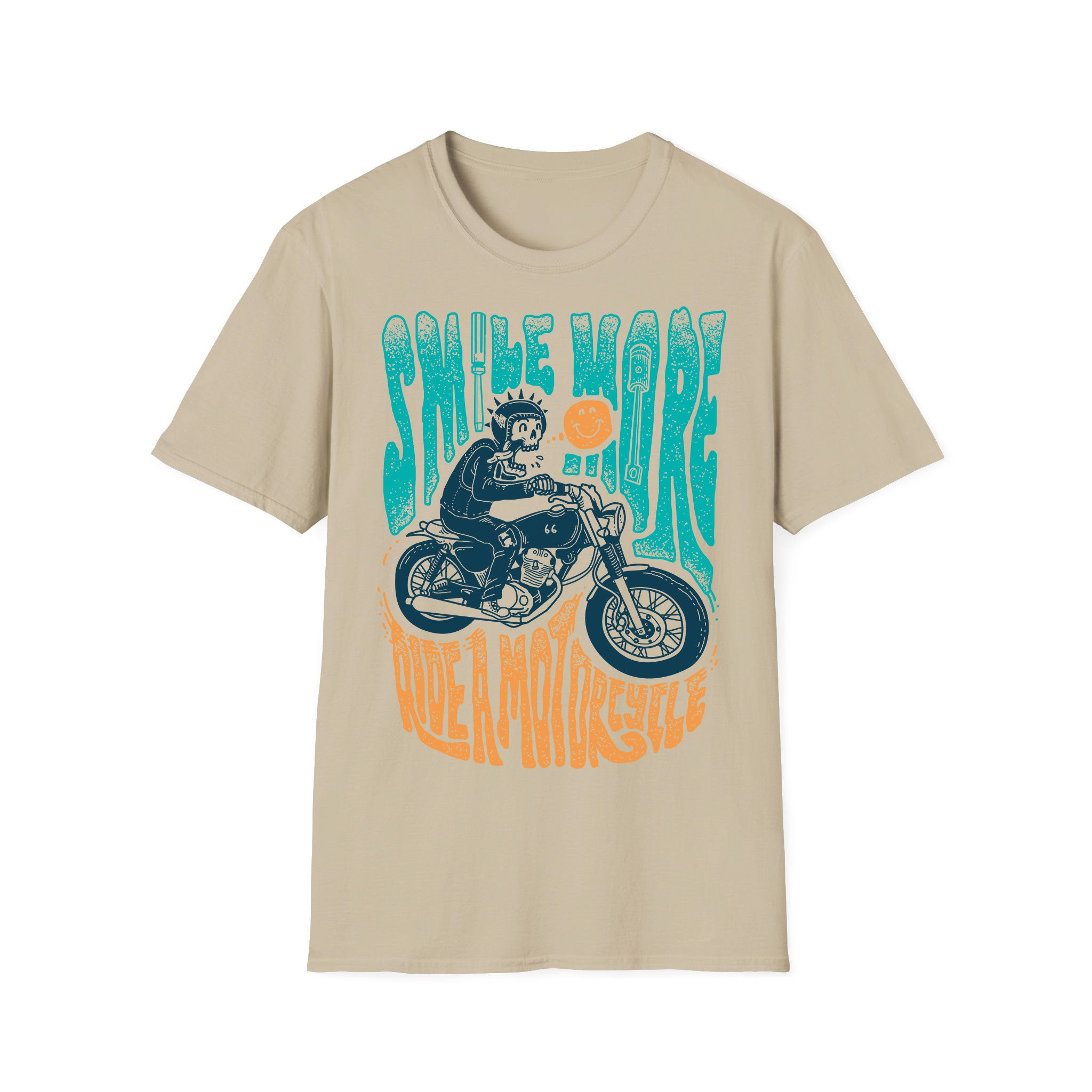 Motorcycle T-shirt Smile More Ride