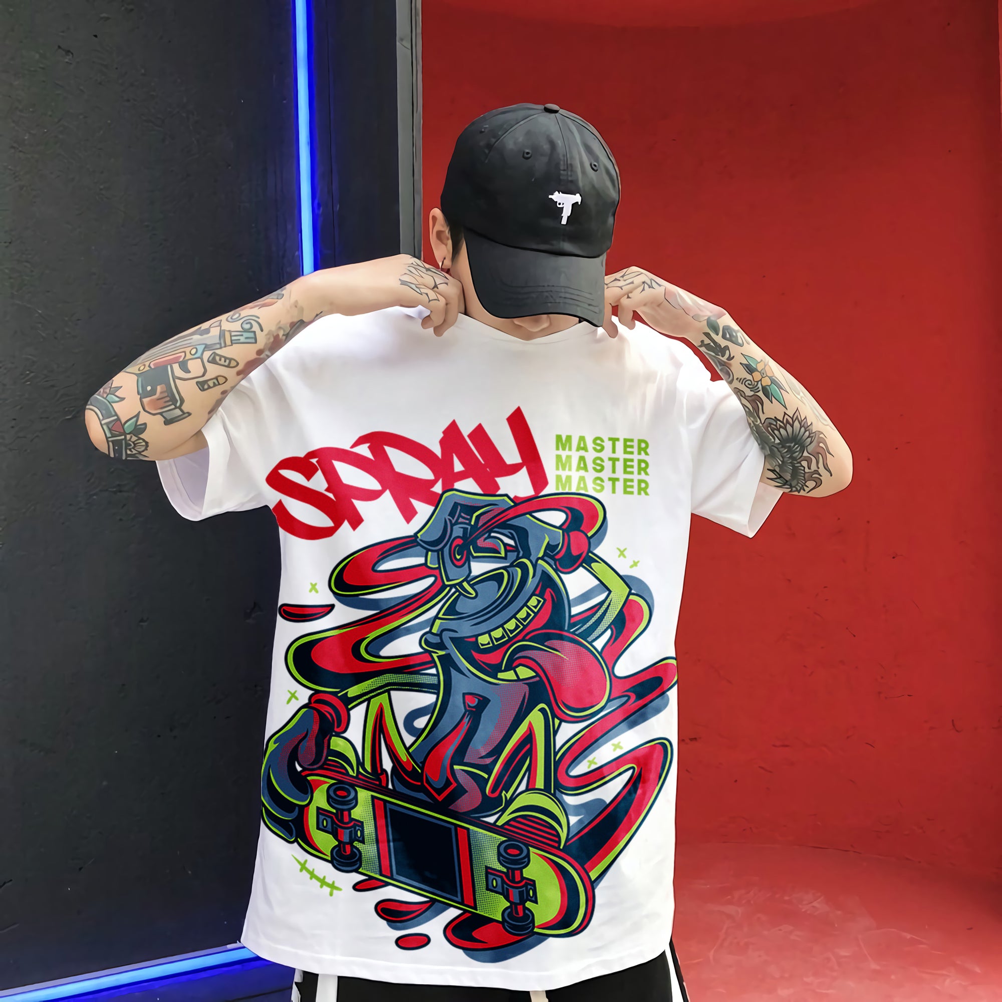 Oversize graphic T-shirt Spray Master