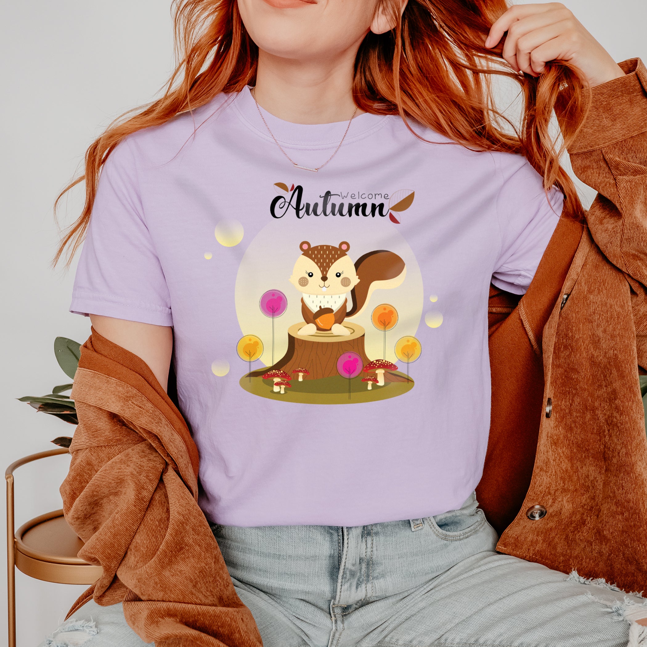 Autumn T-shirt Squirrel Welcom Autumn