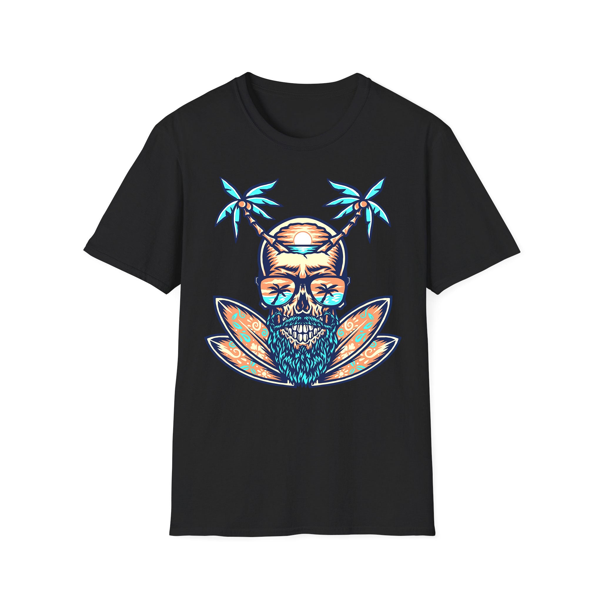 Summer unisex T-shirt Summer Skull Beach