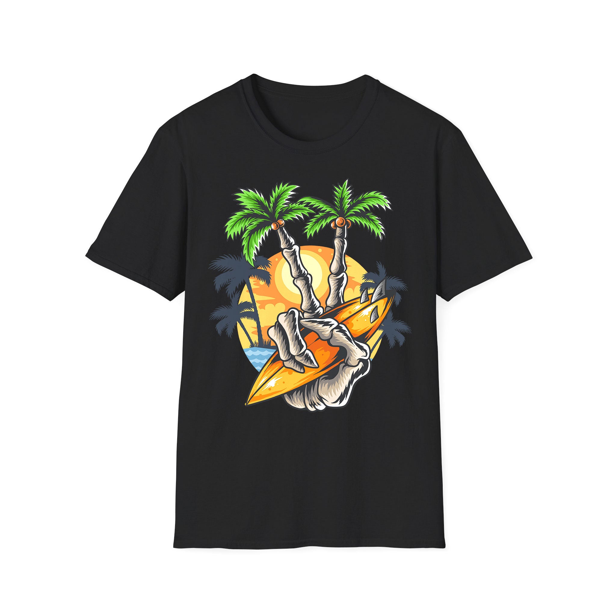 T-shirt unisexe d'été Planche de surf d'été