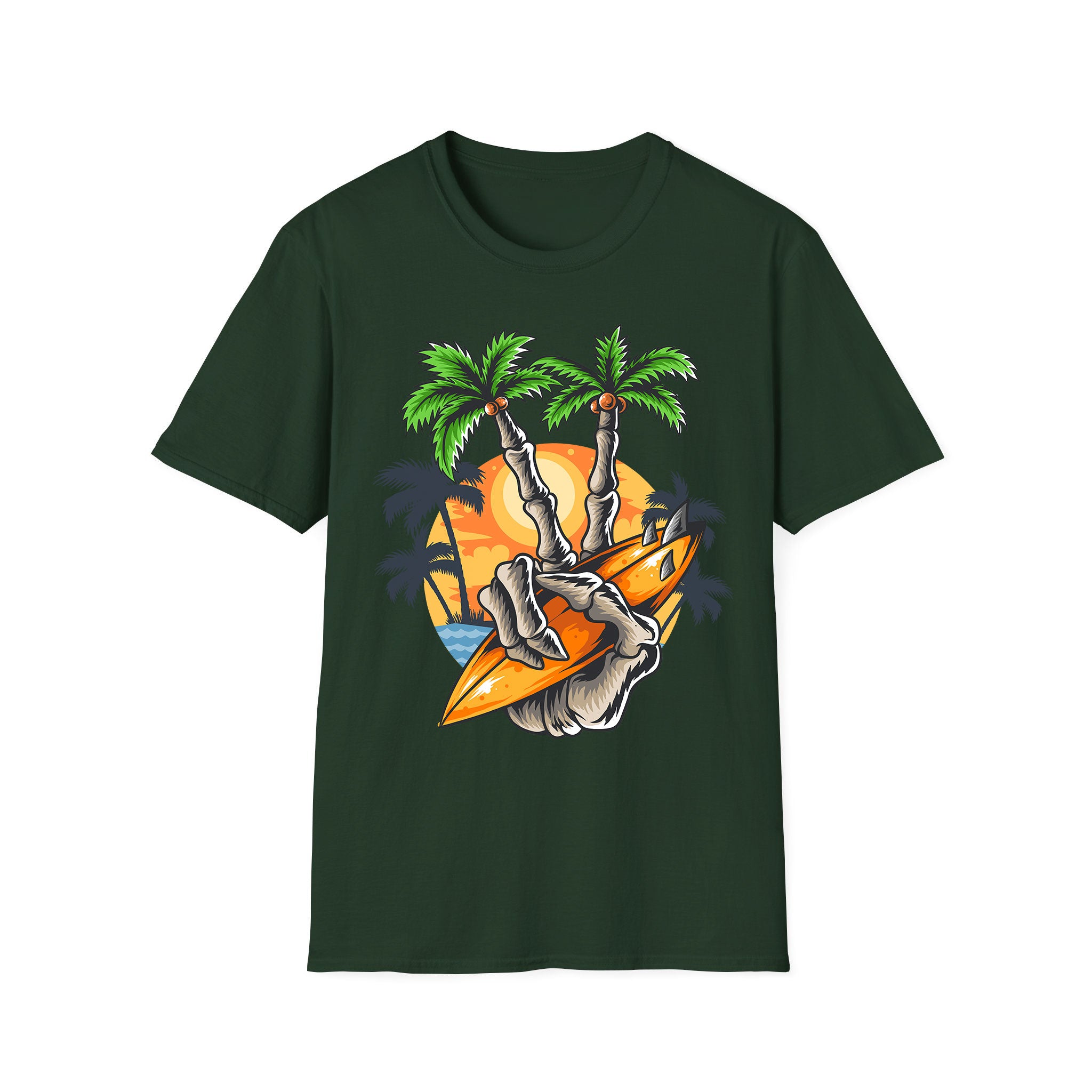 T-shirt unisexe d'été Planche de surf d'été