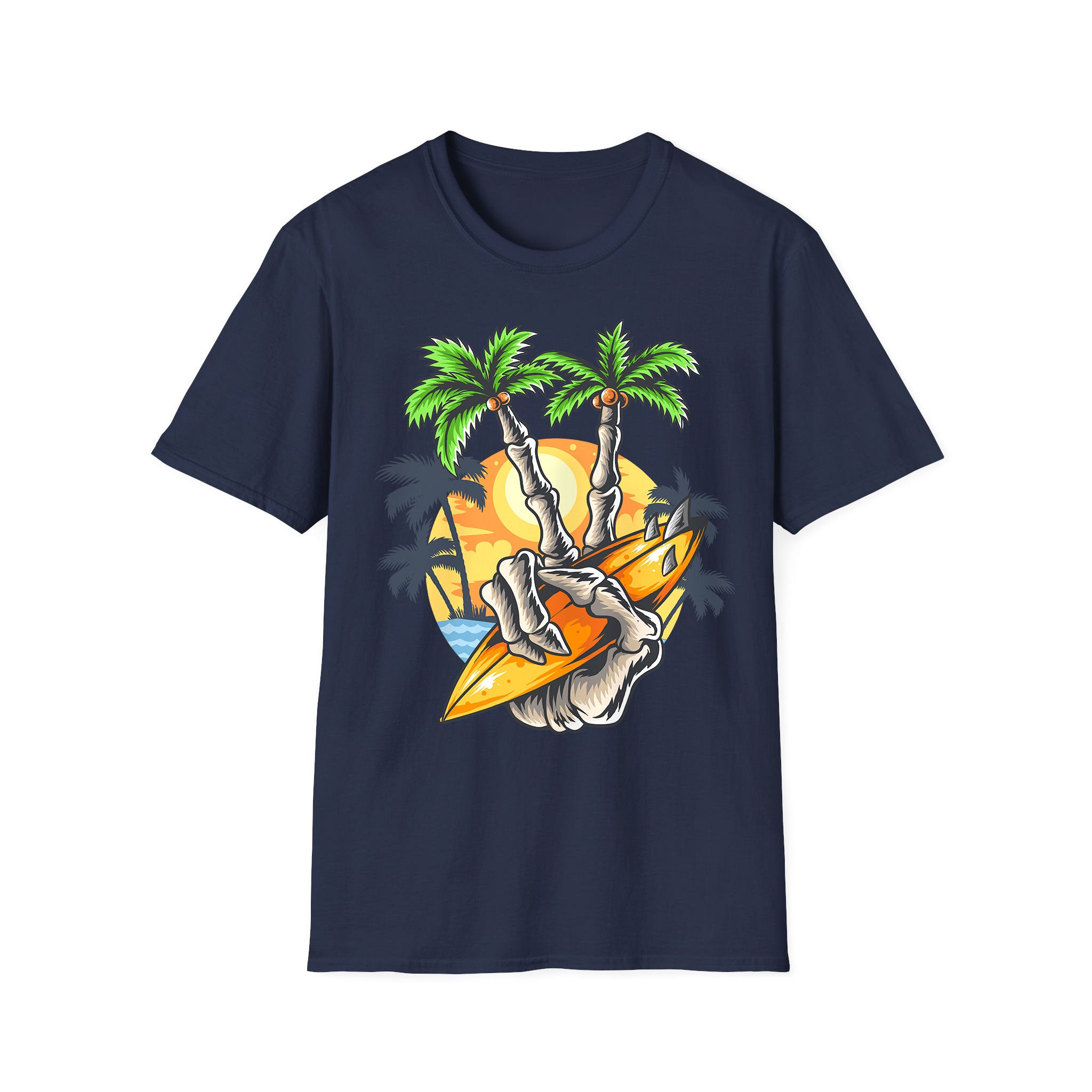 T-shirt unisexe d'été Planche de surf d'été
