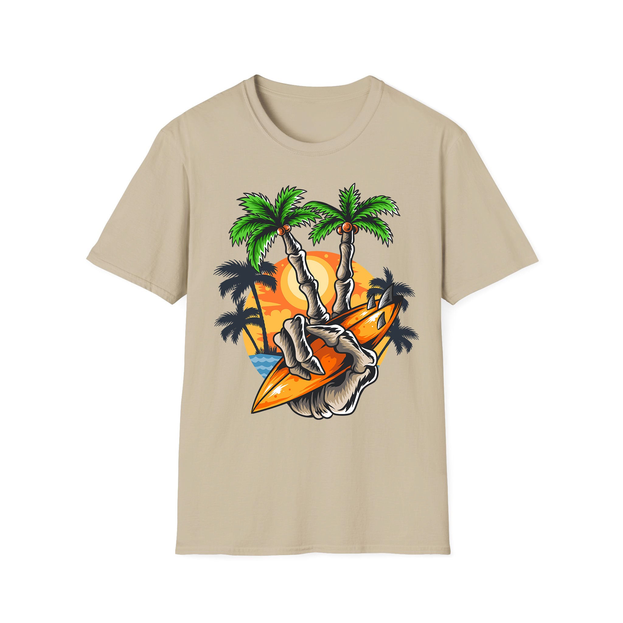 T-shirt unisexe d'été Planche de surf d'été