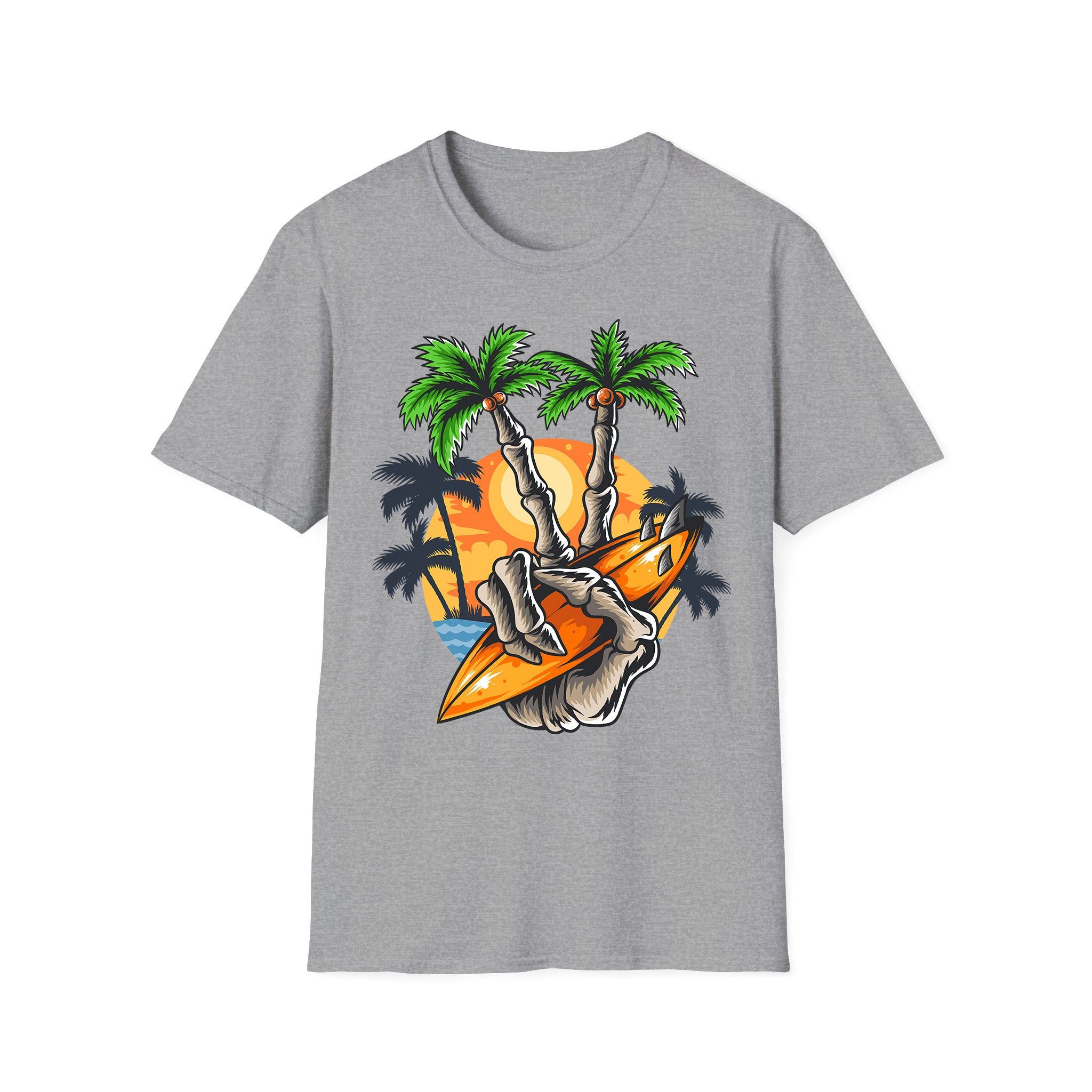 T-shirt unisexe d'été Planche de surf d'été