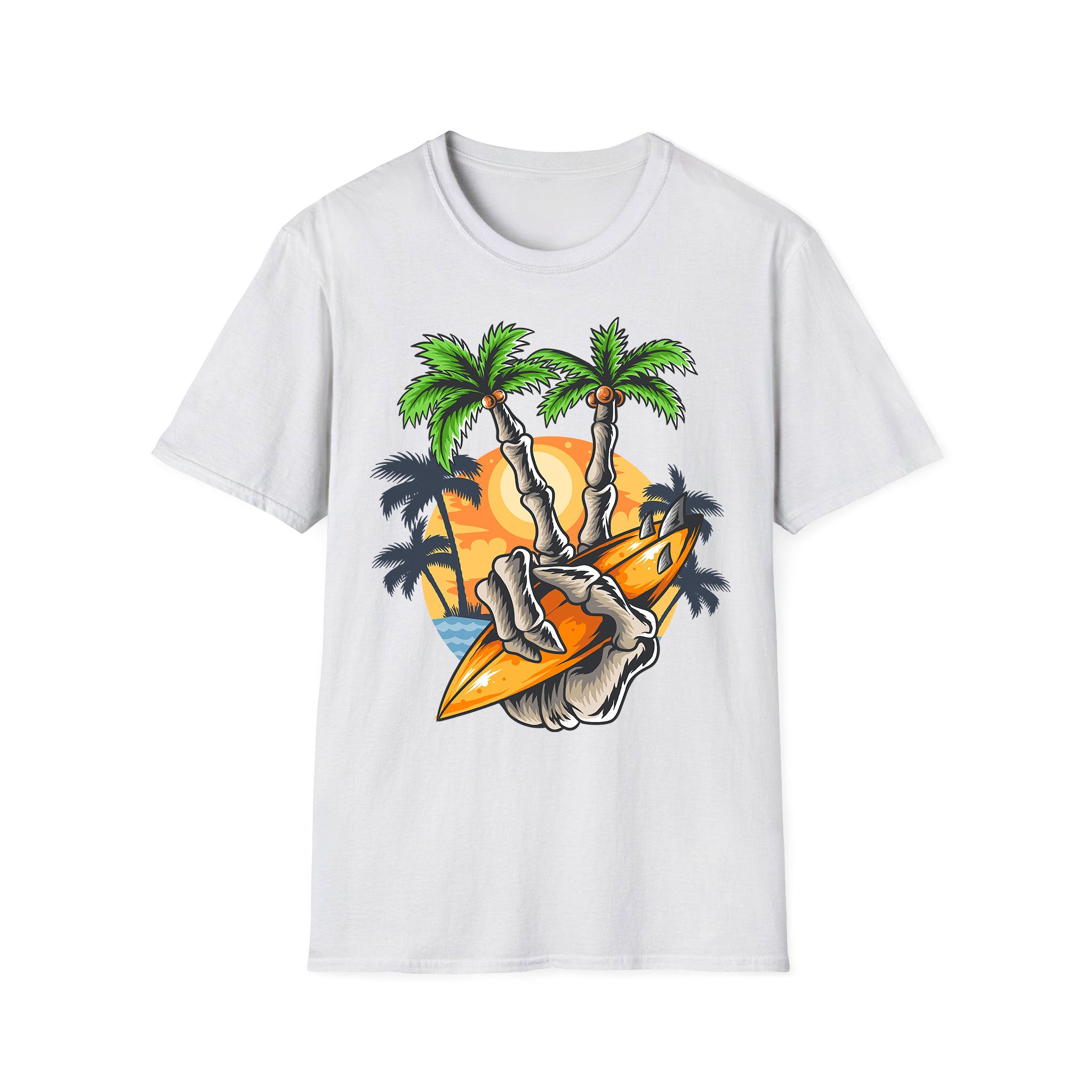 T-shirt unisexe d'été Planche de surf d'été